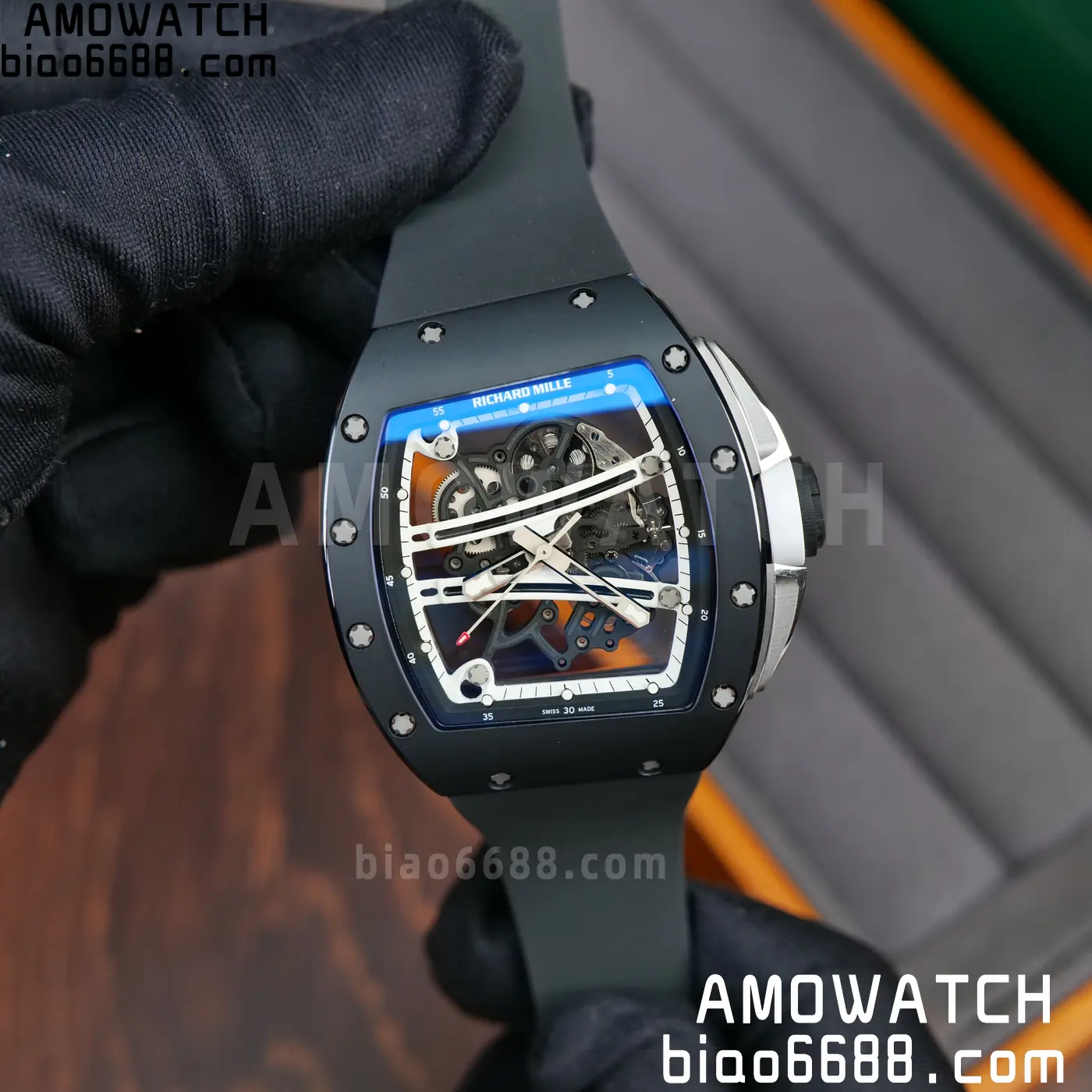 RICHARD MILLE RM61-01 RM6101 A9F 1:1 Best Edition Black Bezel White Strap RMUL3 Free Sprung 84 27a846750693cc4 阿默表行AmoWatch
