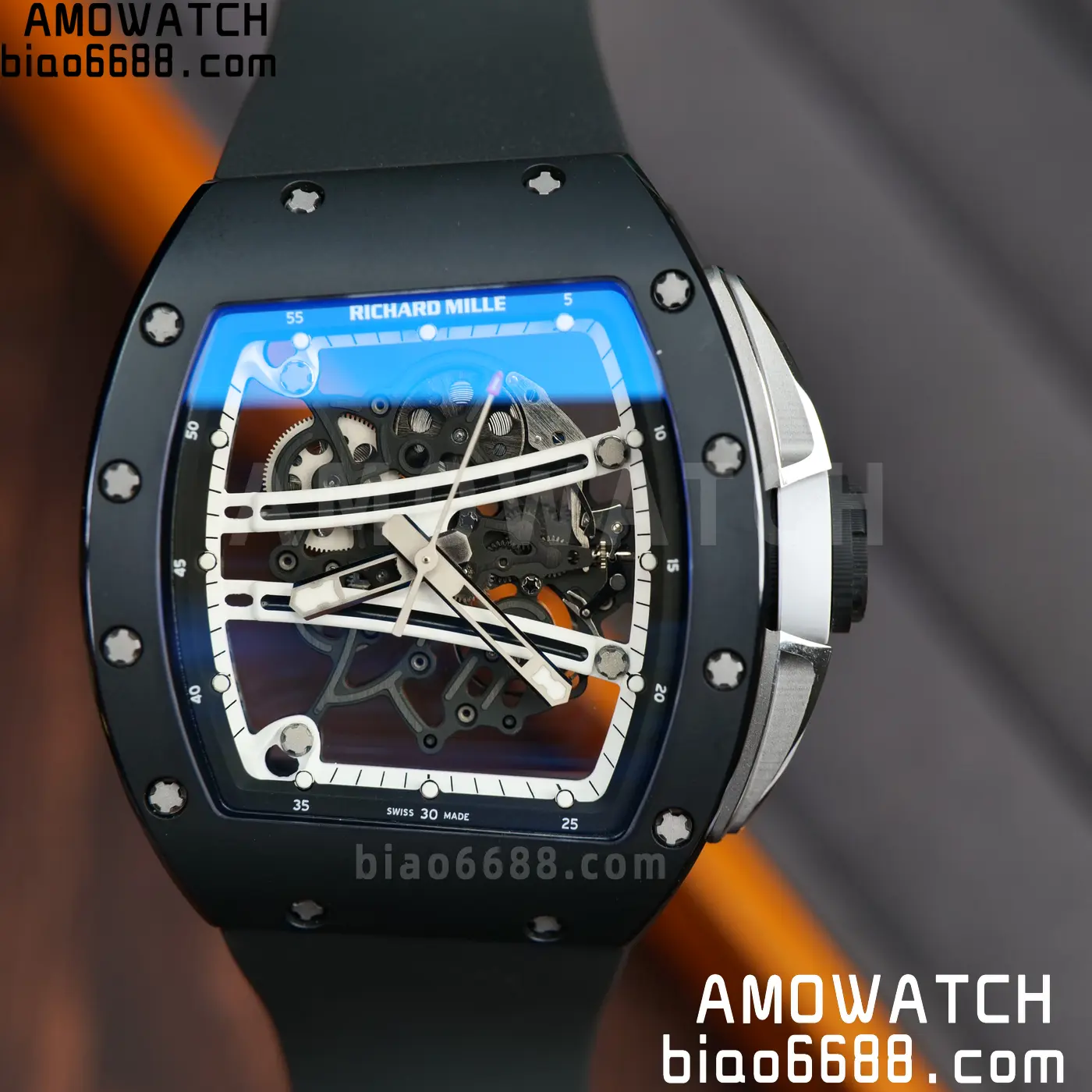 RICHARD MILLE RM61-01 RM6101 A9F 1:1 Best Edition Black Bezel White Strap RMUL3 Free Sprung 89 27f1d517f2a518b 阿默表行AmoWatch