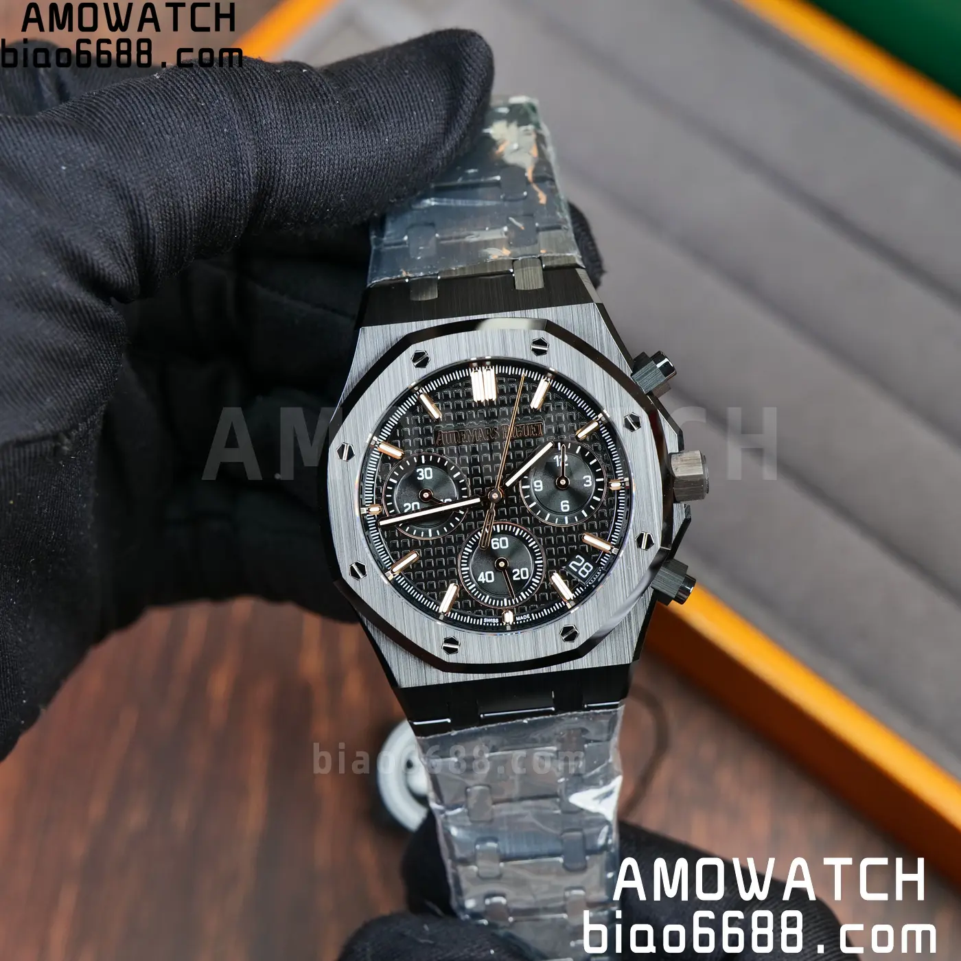AP Royal Oak Chrono 26240 Black Ceramic ZF 1:1 Best Edition on Ceramic Bracelet SA4401 Super Clone V2 (Free Sprung) 66 295f9435c13711e AMO Watch