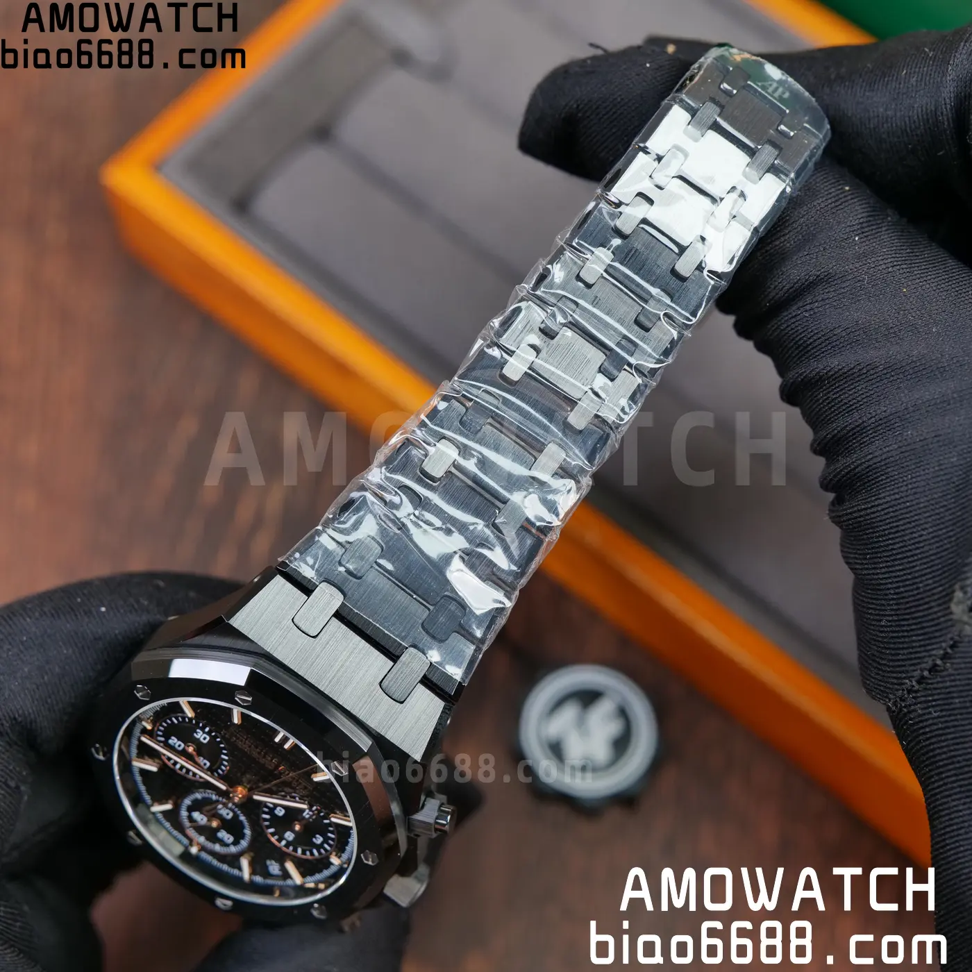AP Royal Oak Chrono 26240 Black Ceramic ZF 1:1 Best Edition on Ceramic Bracelet SA4401 Super Clone V2 (Free Sprung) 68 296db6412e7fb33 AMO Watch
