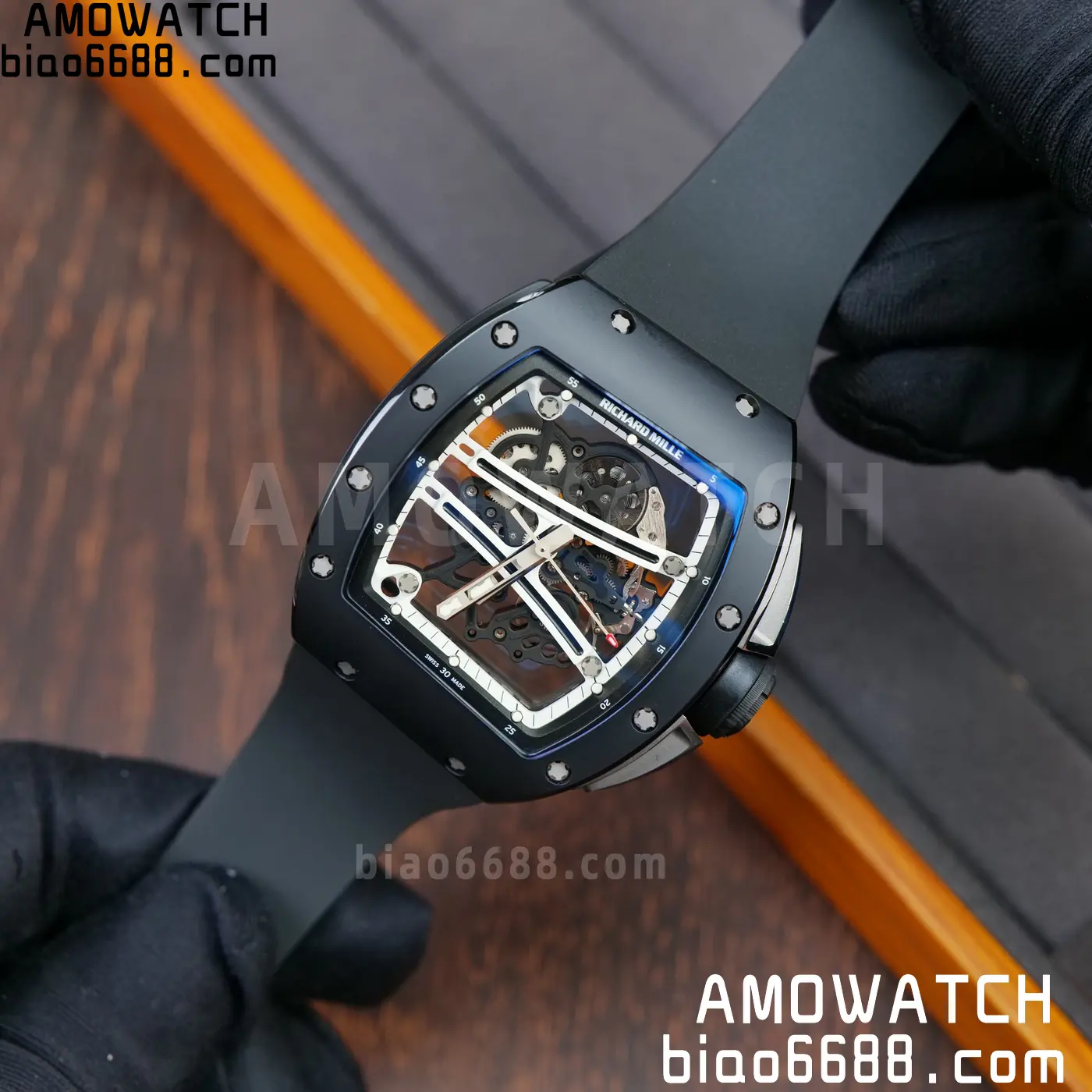 RICHARD MILLE RM61-01 RM6101 A9F 1:1 Best Edition Black Bezel Black Strap RMUL3 Free Sprung 85 2ac03c35d7b2c55 AMO Watch