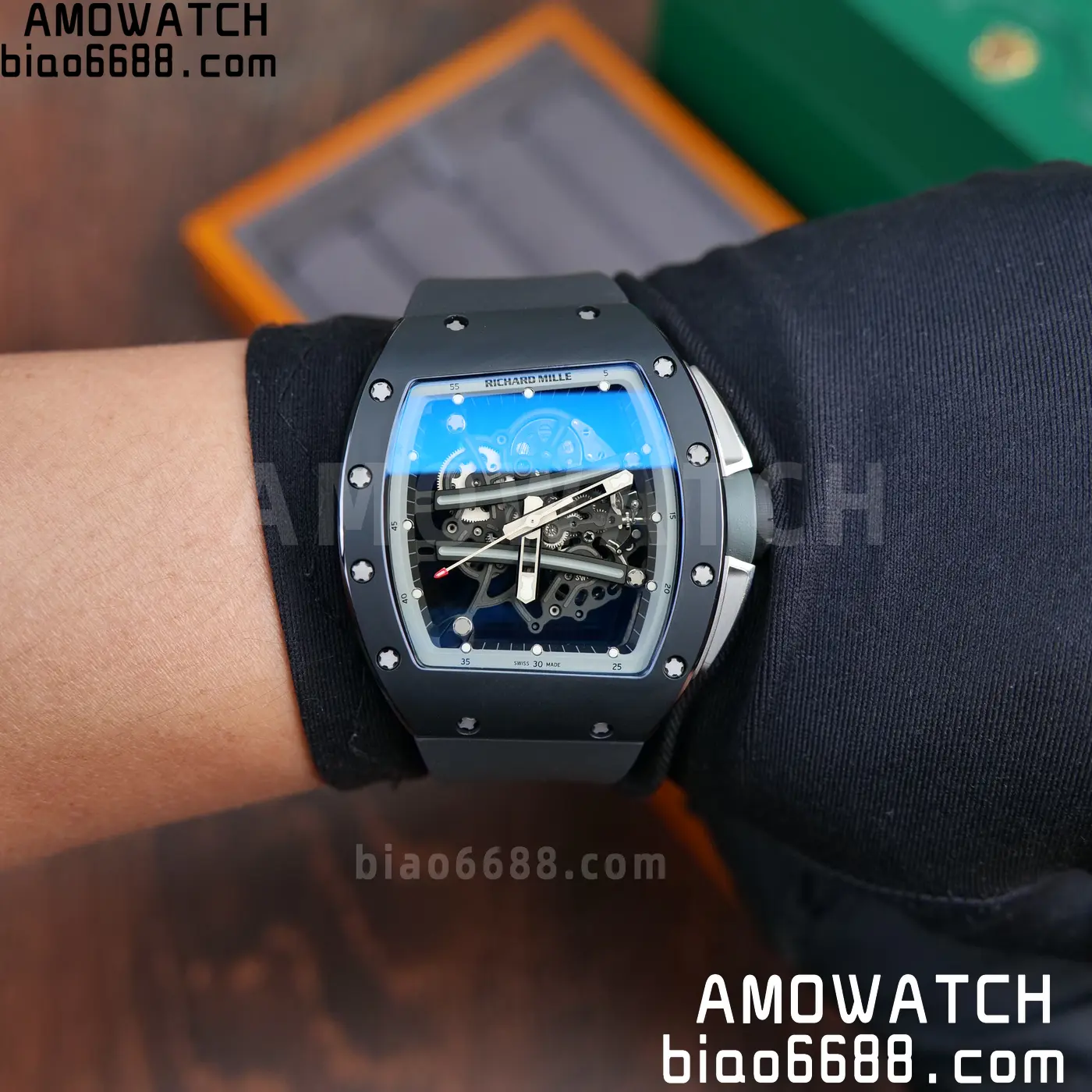 RICHARD MILLE RM61-01 RM6101 A9F 1:1 Best Edition Black Bezel on Black Rubber Strap RMUL3 Free Sprung 81 2b116048783b60a 阿默表行AmoWatch