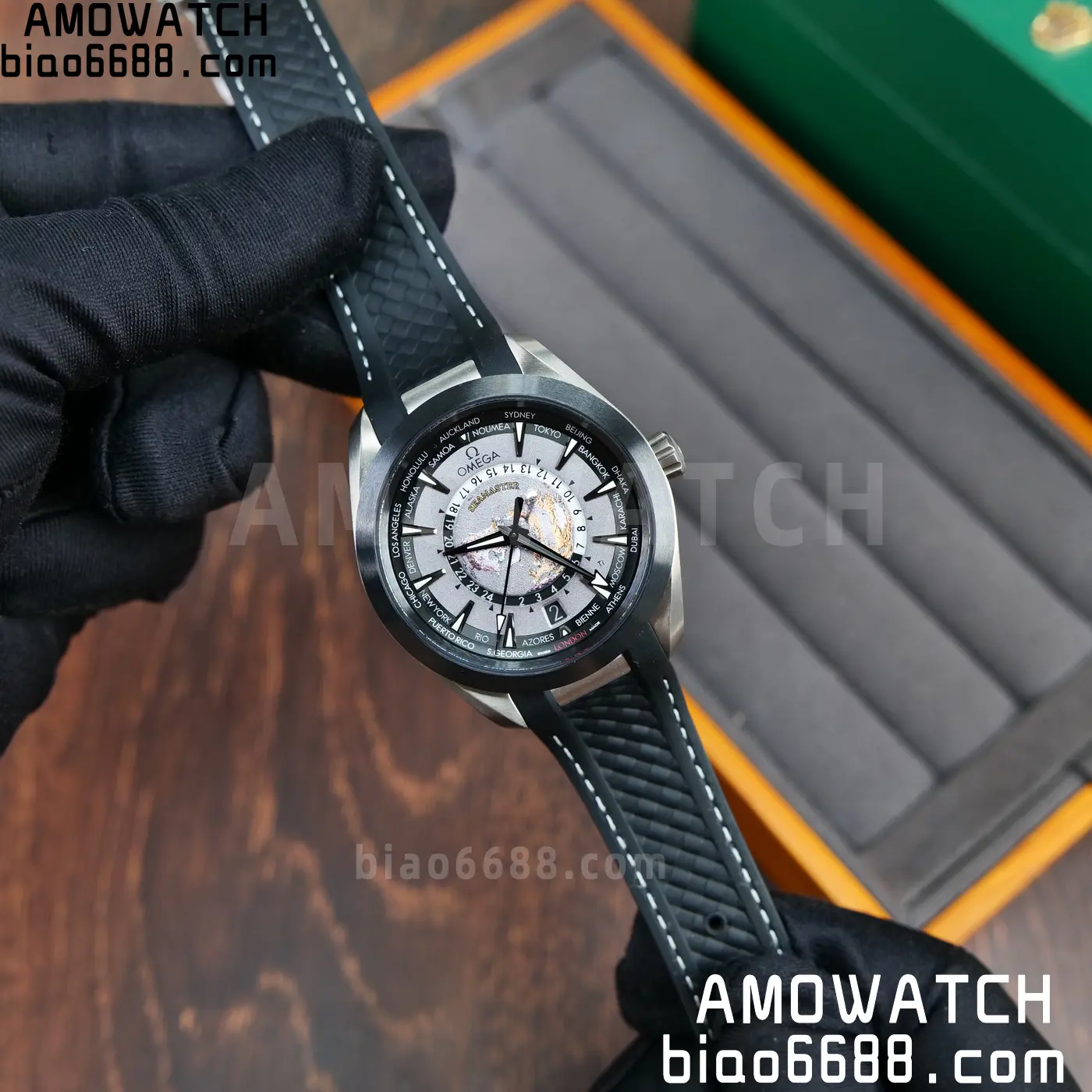 OMEGA Aqua Terra GMT Worldtimer 43mm Titanium VSF 1:1 Best Edition on SS Bracelet A8938 Super Clone 62 2c9a2cda820d4ec AMO Watch