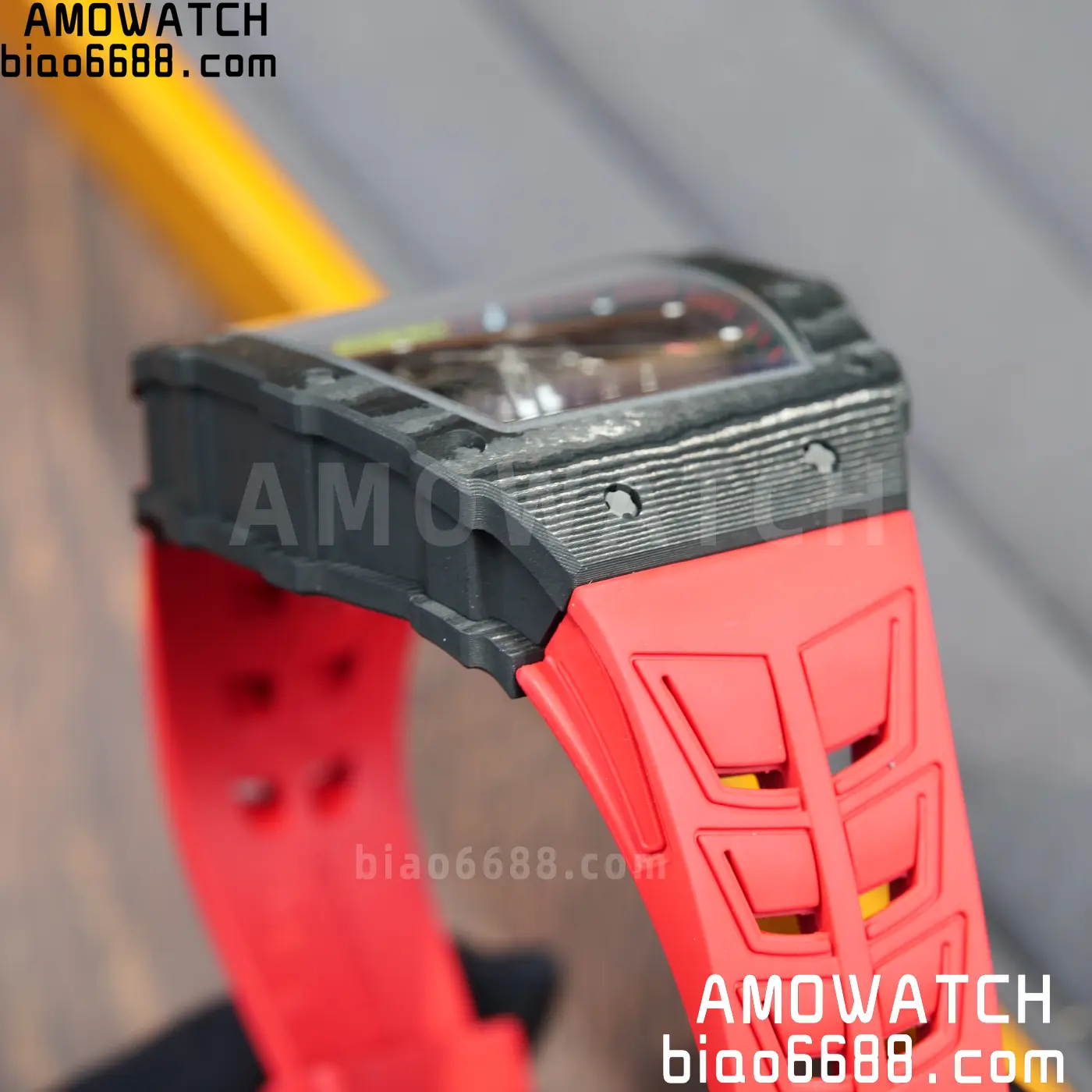 RICHARD MILLE RM035-02 NTPT UMI 1:1 Best Edition Skeleton Dial on Red Rubber Strap RMAL1 Super Clone Free Sprung 89 2cd1392e8e29792 AMO Watch