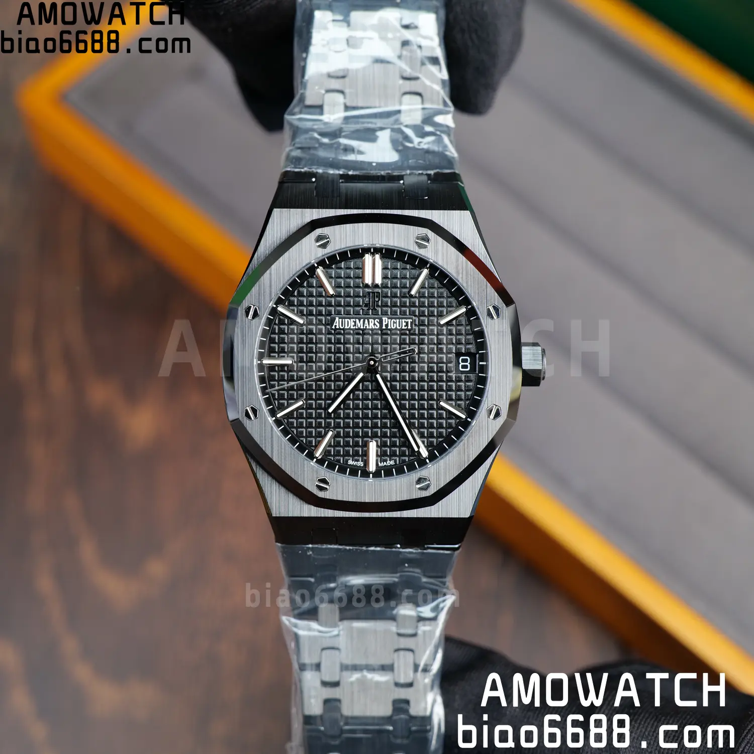 AP Royal Oak 41mm 15500 Black Ceramic ZF 1:1 Best Edition Black Dial on Ceramic Bracelet SA4302 Free Spring 88 2e3eb4bf85900a8 AMO Watch