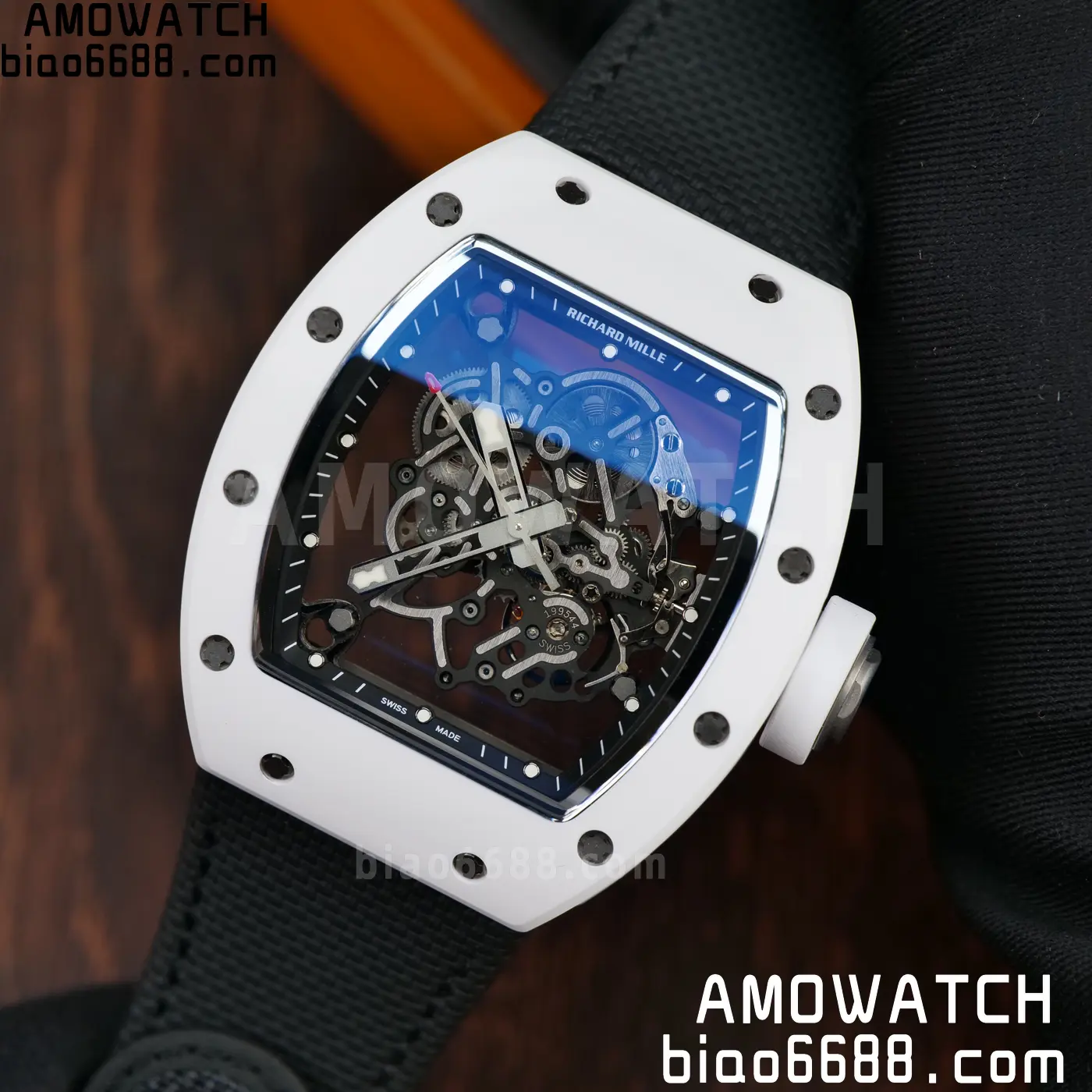 Richard Mille RM055 White Ceramic ZF 1:1 Best Edition on Black Nylon Strap RMUL2 Super Clone V3 77 2ec3029c252e71f AMO Watch