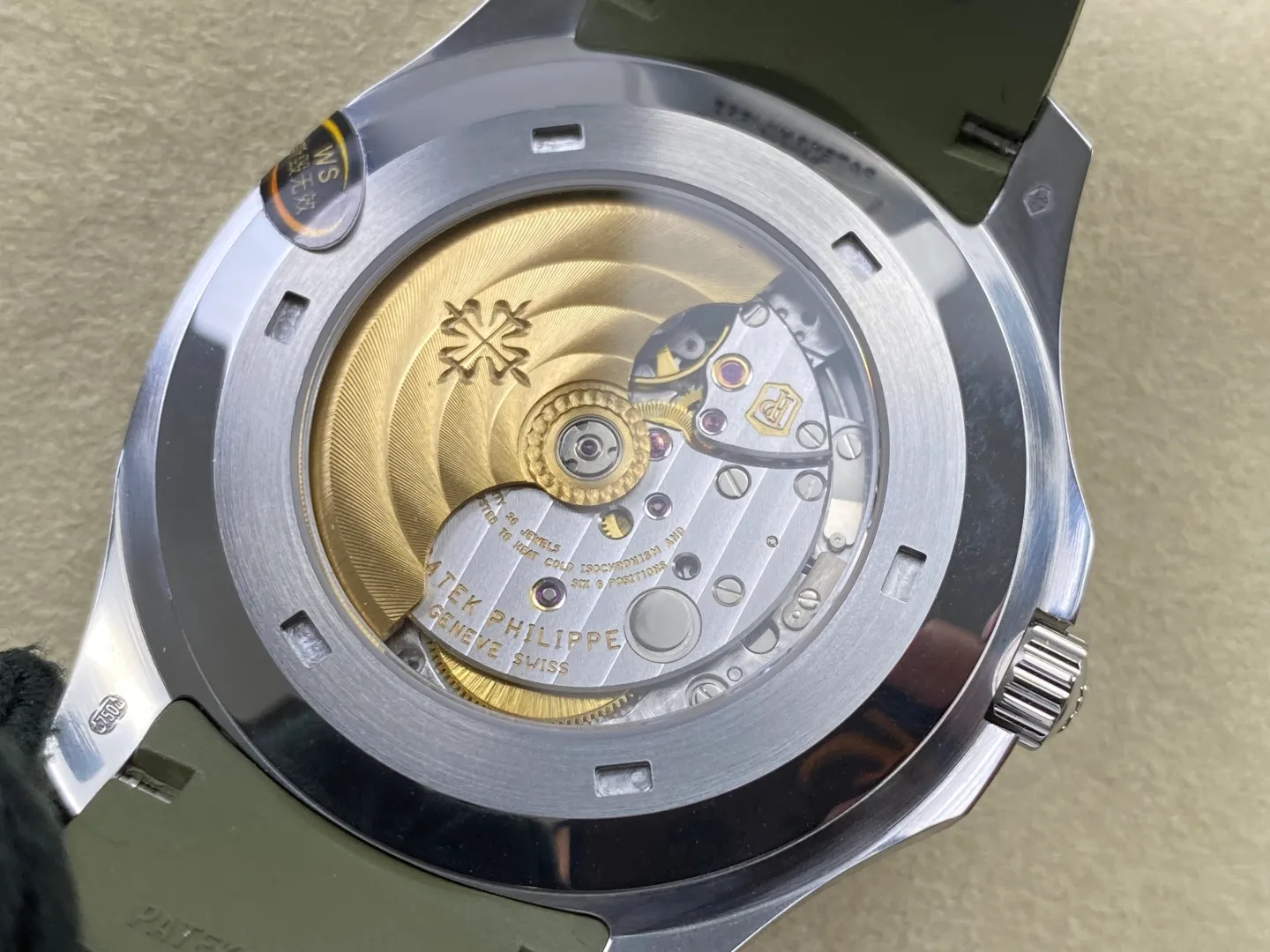 PP Aquanaut 5168G 42mm SS WSF 1:1 Best Edition Green Dial On Green Rubber Strap Super Clone DD330 Weighted 150g 38 2f5485b2e939352 AMO Watch