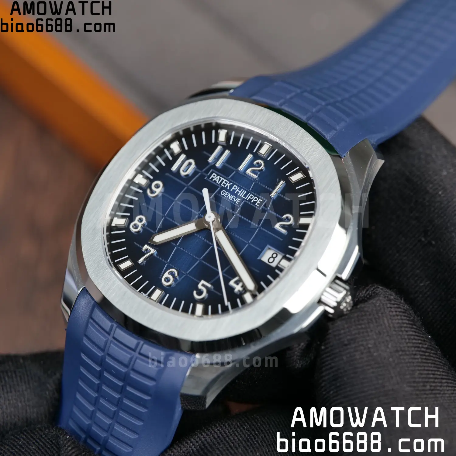 PP Aquanaut 5168G 42mm SS WSF 1:1 Best Edition Blue Dial On Blue Rubber Strap Super Clone DD330 Weighted 150g 80 2f74eb4794a7b58 AMO Watch
