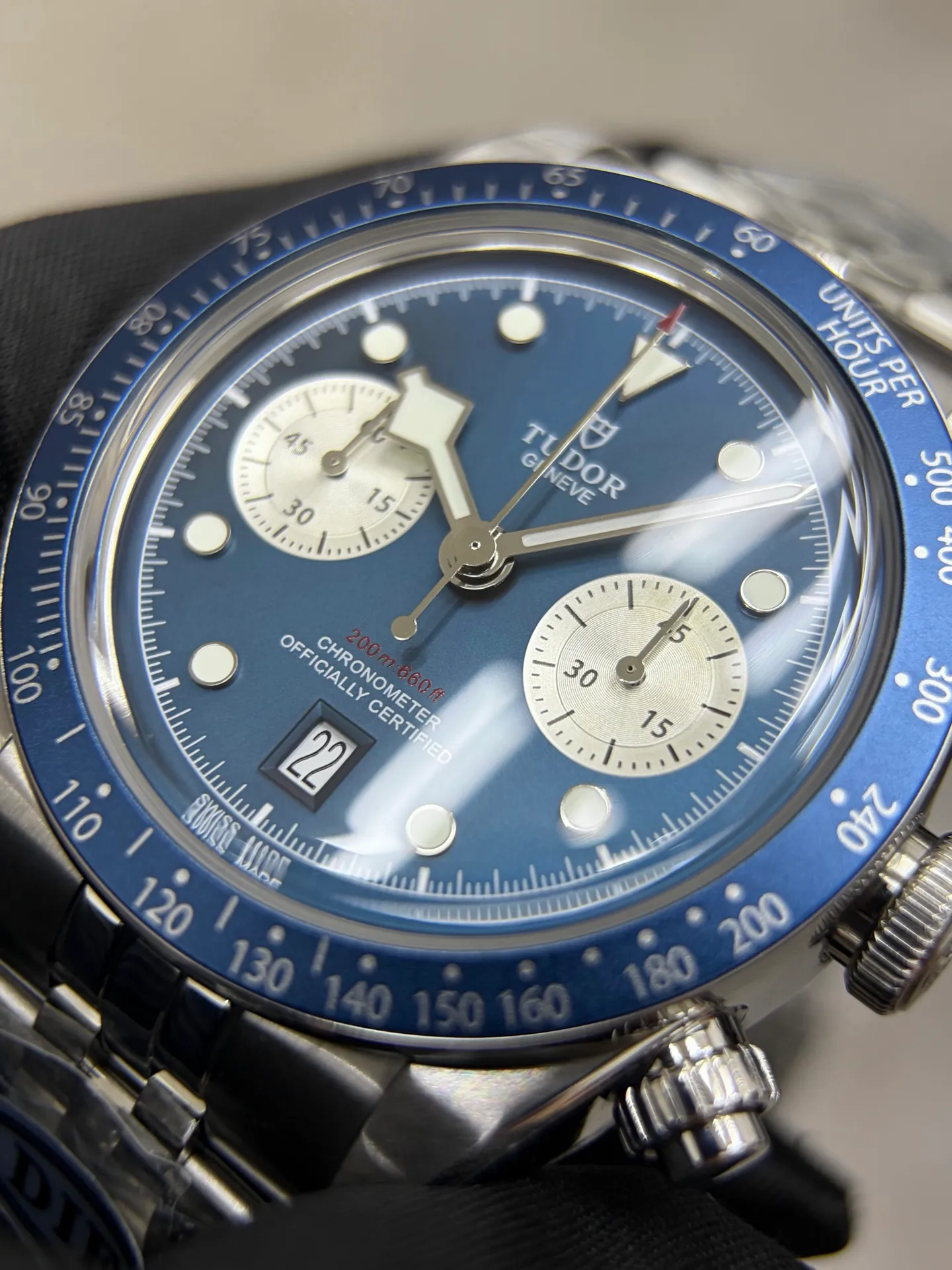 Tudor Black Bay Chrono SS DIF 1:1 Best Edition Blue Dial on SS Bracelet DD7750 25 303f13233750b68 AMO Watch