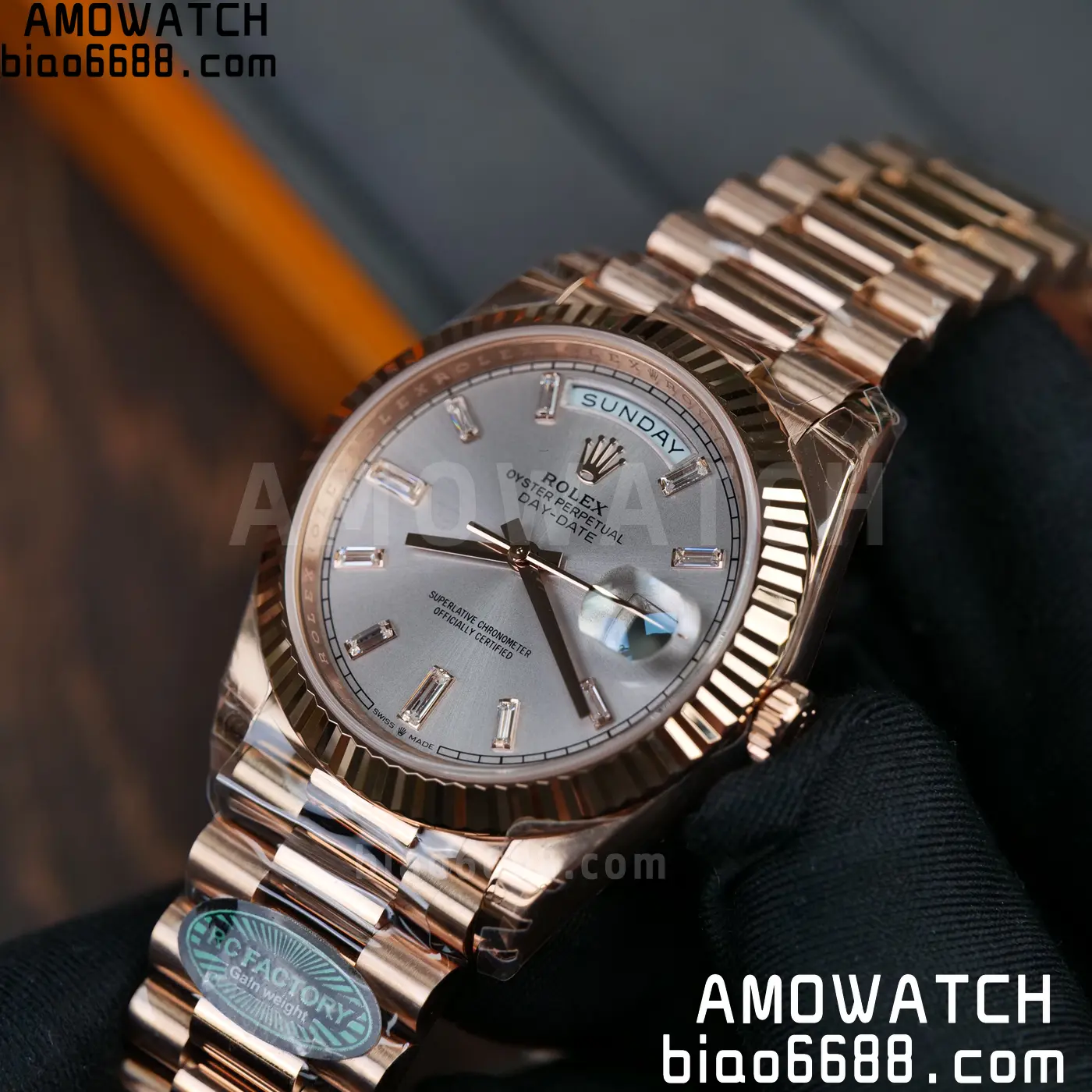 Rolex Day Date 40 RG 228236 RCF 1:1 Best Edition RG Dial on President Bracelet VR3255 (211g) 70 32f4682d4482b7d AMO Watch