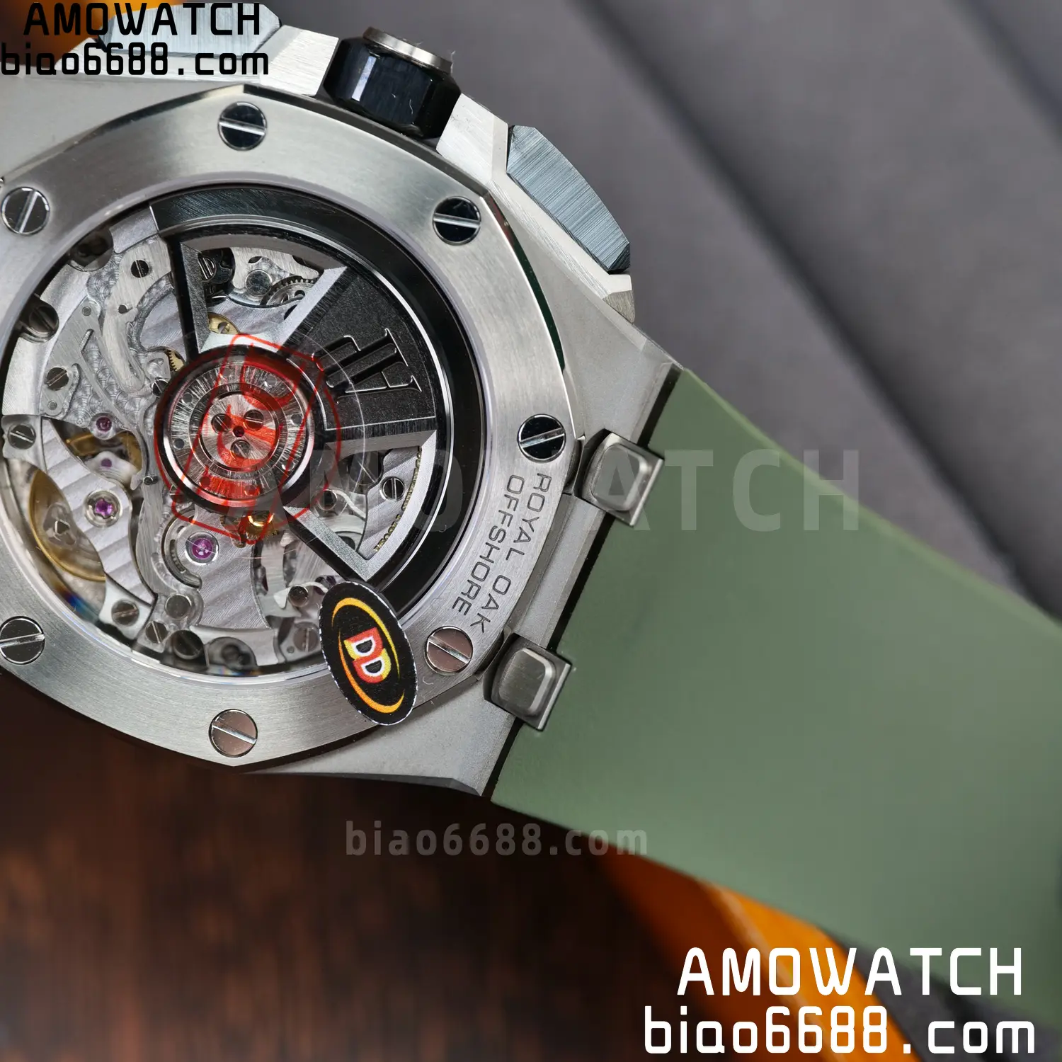 AP Royal Oak Offshore 26420 Titanium DDF 1:1 Best Edition Green/Black Dial on Green Rubber Strap DD4401 Super Clone 97 3812b1c023dbc2a AMO Watch