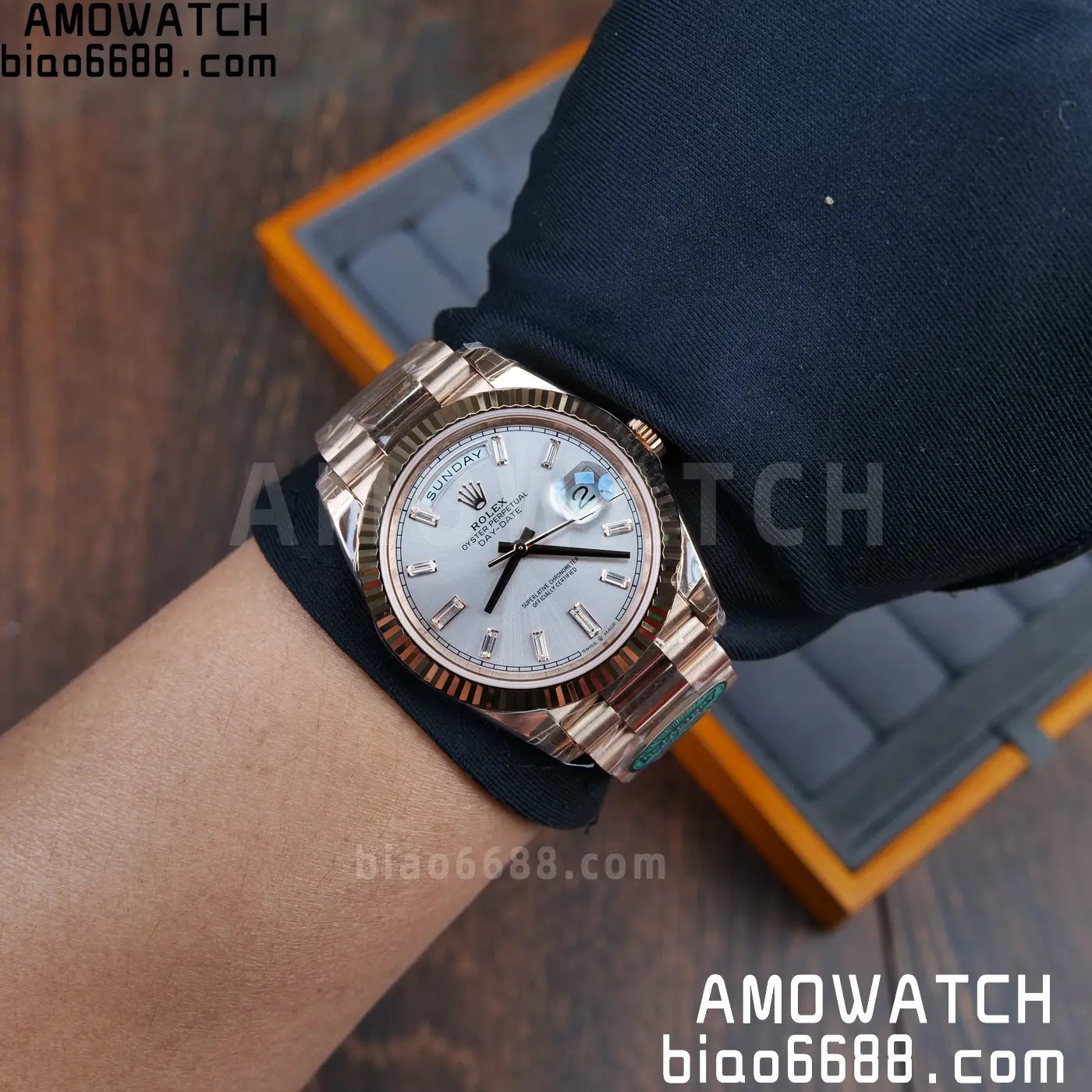 Rolex Day Date 40 RG 228236 RCF 1:1 Best Edition RG Dial on President Bracelet VR3255 (211g) 84 3951cce241489ec AMO Watch