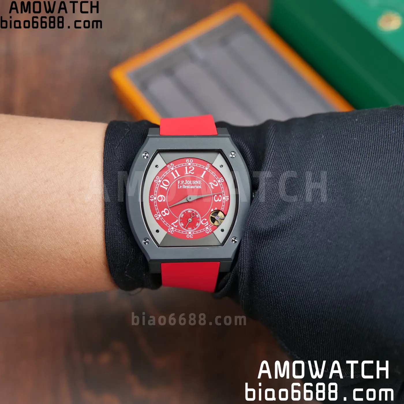 F.P.Journe Elegante PVD FPJF Best Edition Red Dial on Red Rubber Strap Quartz 91 3a21921fe48afac 阿默表行AmoWatch