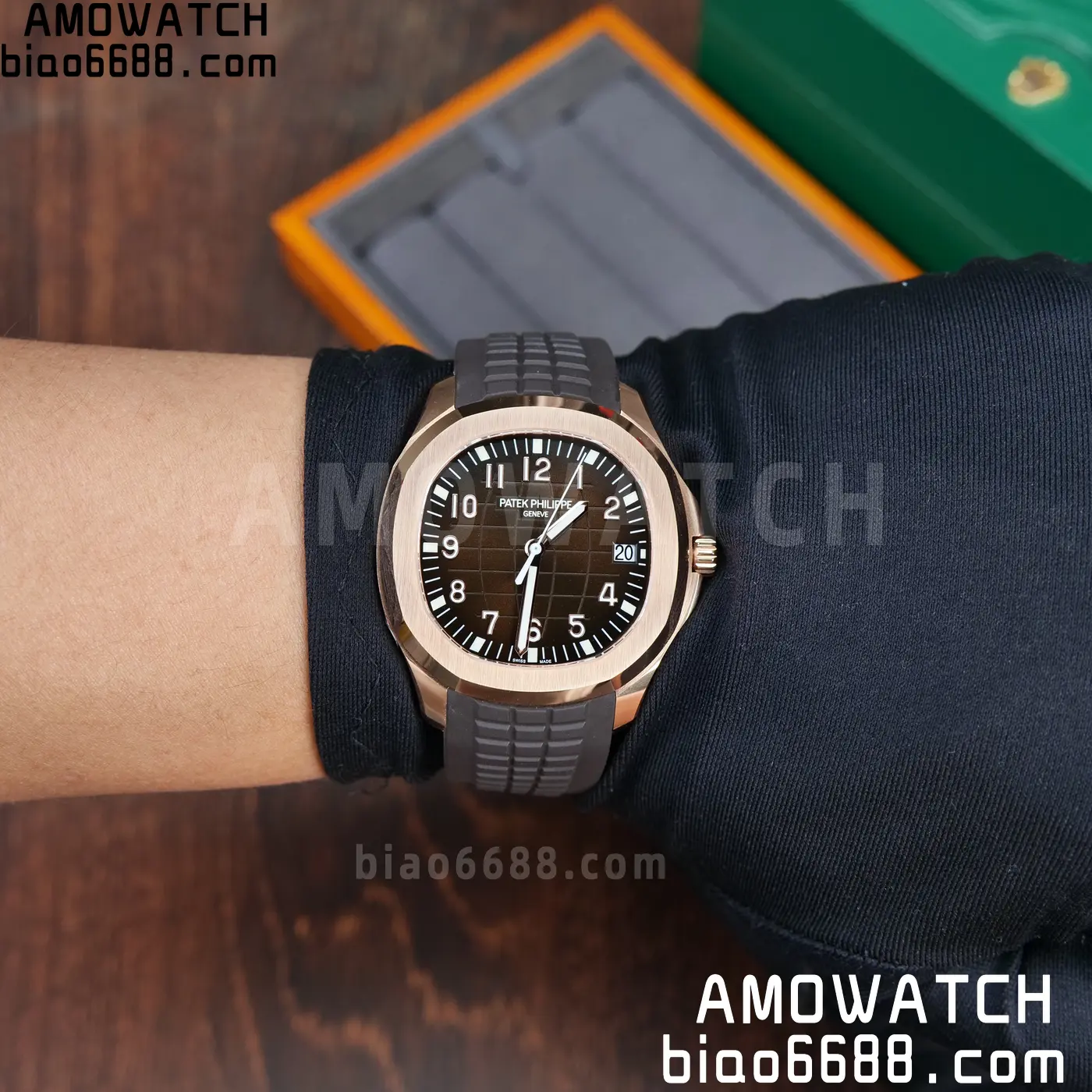 PP Aquanaut 5167R 40mm RG WSF 1:1 Best Edition Brown Dial On Brown Strap Super Clone DD330 Weighted 136g 120 3a3d7026e8970b0 AMO Watch