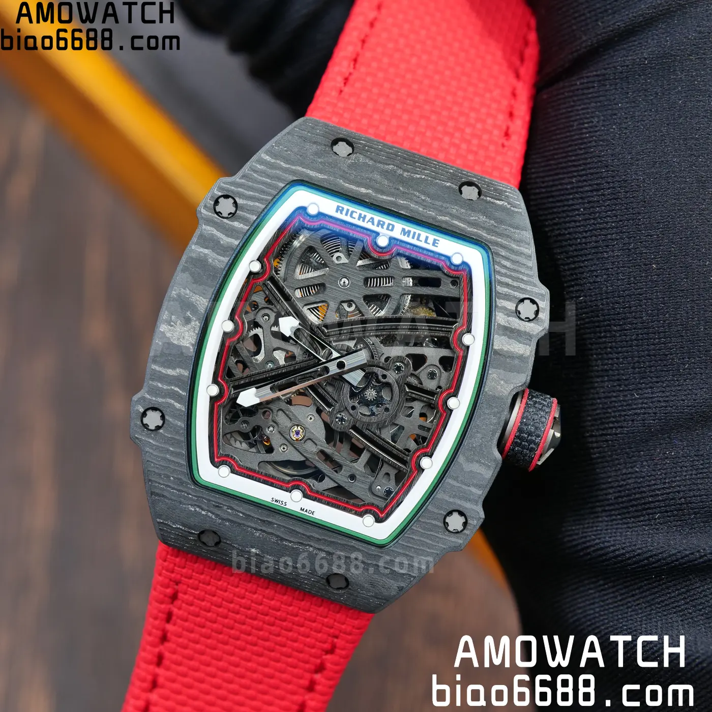 RICHARD MILLE RM67-02 Black NTPT RICH Factory 1:1 Italy Green/Red/White Skeleton Dial CRMA7 Super Clone 113 3aed9fd7c5e5373 阿默表行AmoWatch
