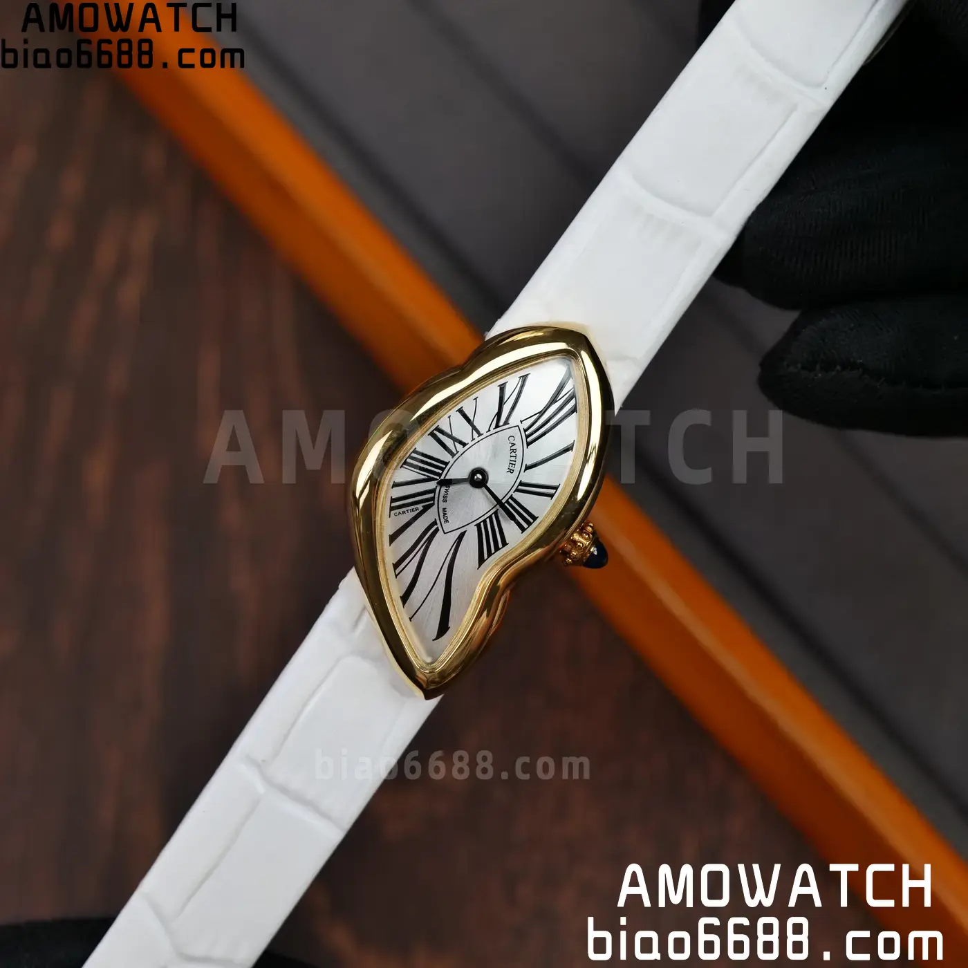 Cartier CRASH 23mm YG White dial Quartz 63 3afd2e4a1fd9449 阿默表行AmoWatch