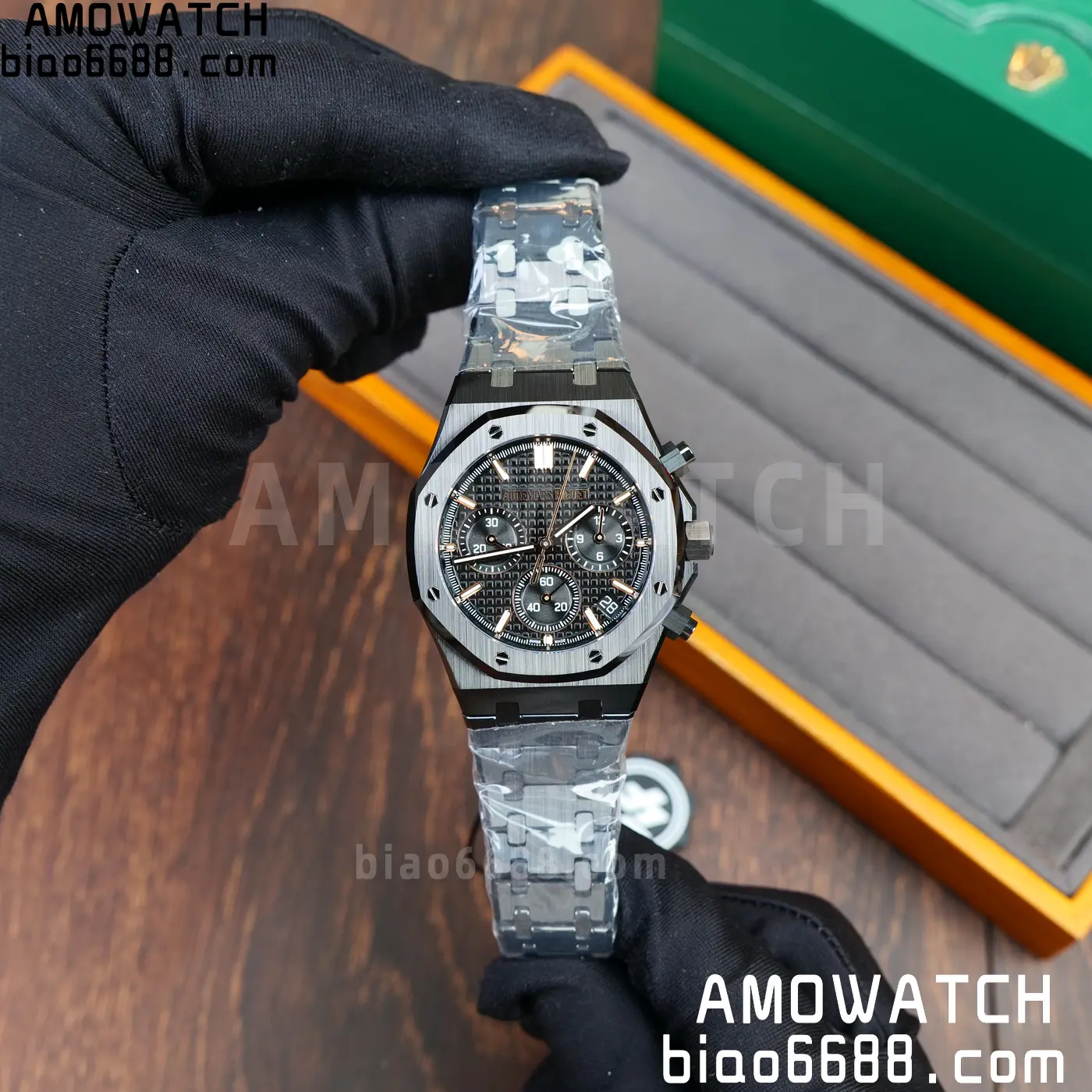 AP Royal Oak Chrono 26240 Black Ceramic ZF 1:1 Best Edition on Ceramic Bracelet SA4401 Super Clone V2 (Free Sprung) 64 3b227e695ba2f02 AMO Watch