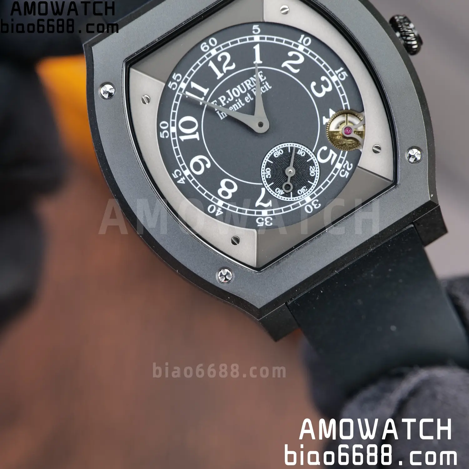 F.P.Journe Elegante PVD FPJF Best Edition Black Dial on Black Rubber Strap Quartz 87 3bebcb3fbab75c9 阿默表行AmoWatch