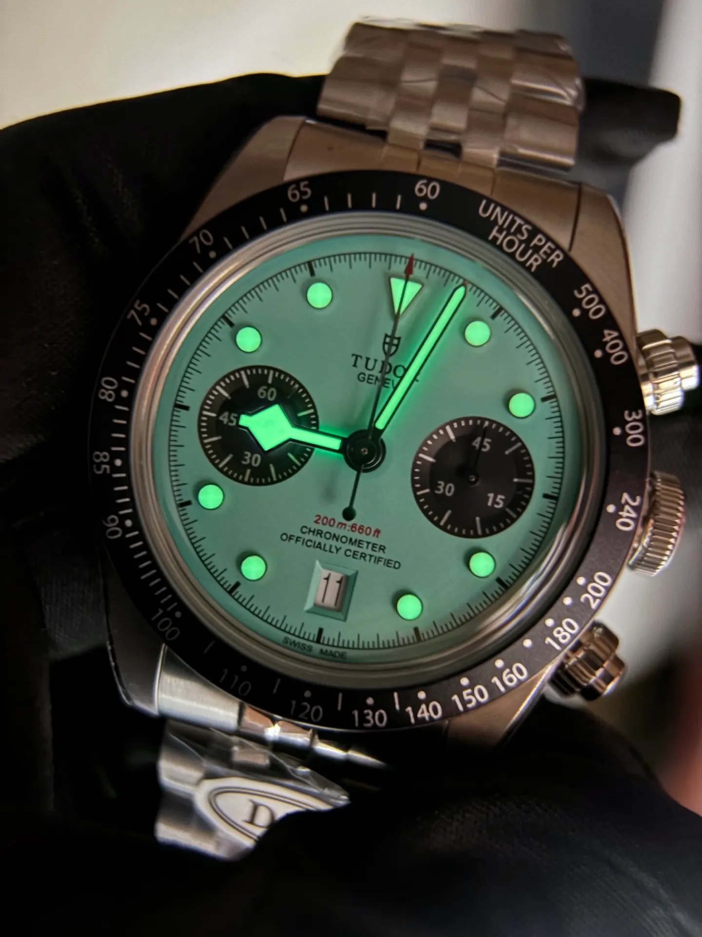 Tudor Black Bay Chrono SS DIF 1:1 Best Edition Tiffany Blue Dial on SS Bracelet DD7750 26 3c86a68831df8c9 AMO Watch