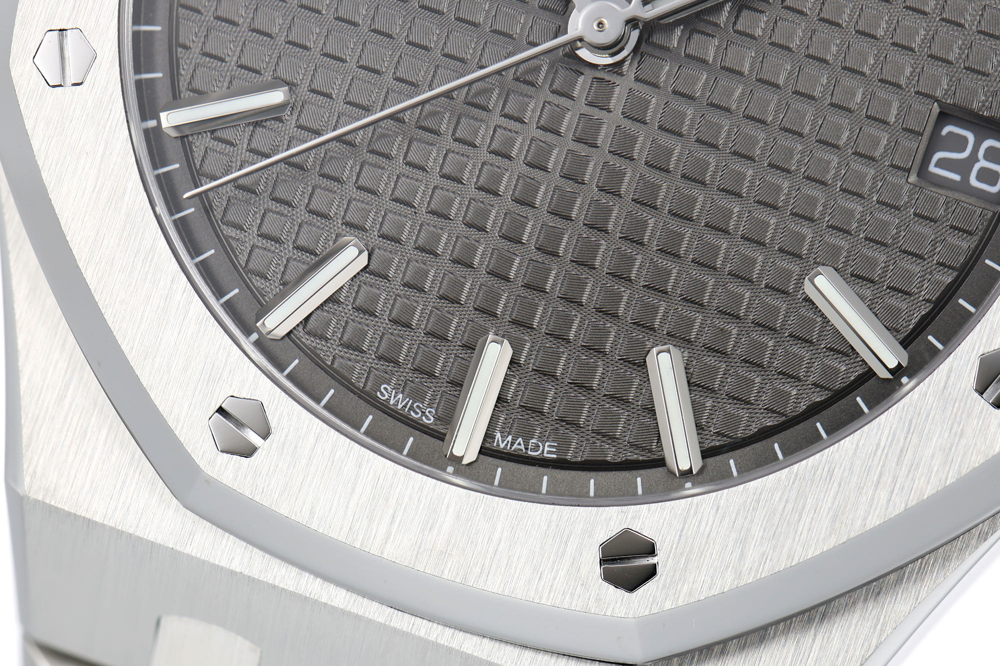 AP Royal Oak 41mm 15500 SS ZF 1:1 Best Edition Gray Textured Dial on SS Bracelet SA4302 Super Clone V4 (Free Sprung) 23 3ed7d707352ced5 AMO Watch
