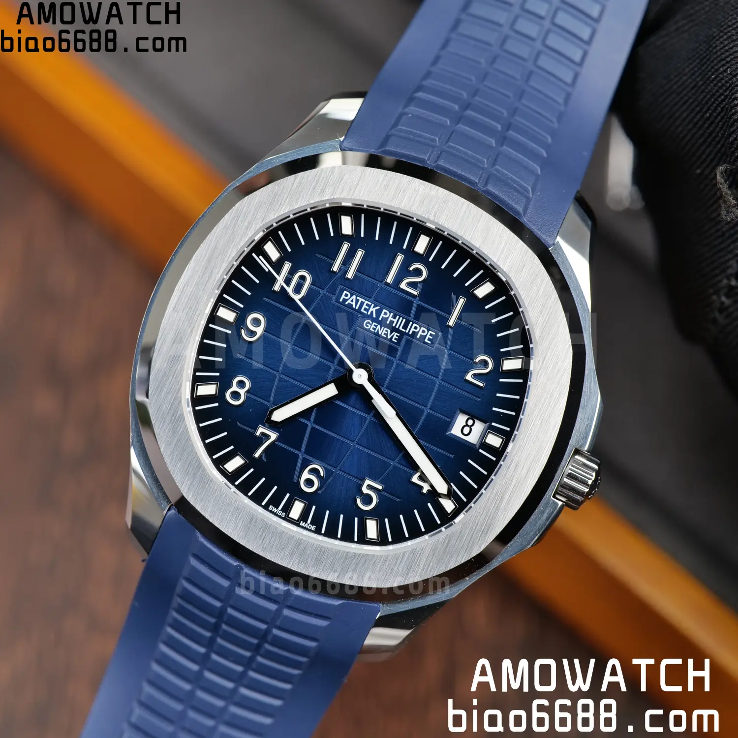 PP Aquanaut 5168G 42mm SS WSF 1:1 Best Edition Blue Dial On Blue Rubber Strap Super Clone DD330 Weighted 150g 87 3f7254f93a23f5d AMO Watch