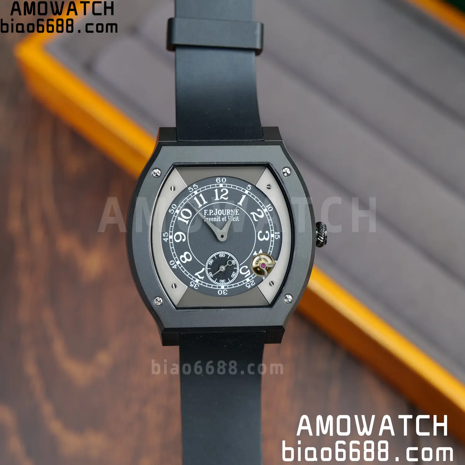 F.P.Journe Elegante PVD FPJF Best Edition Black Dial on Black Rubber Strap Quartz 75 401187284e632d2 阿默表行AmoWatch