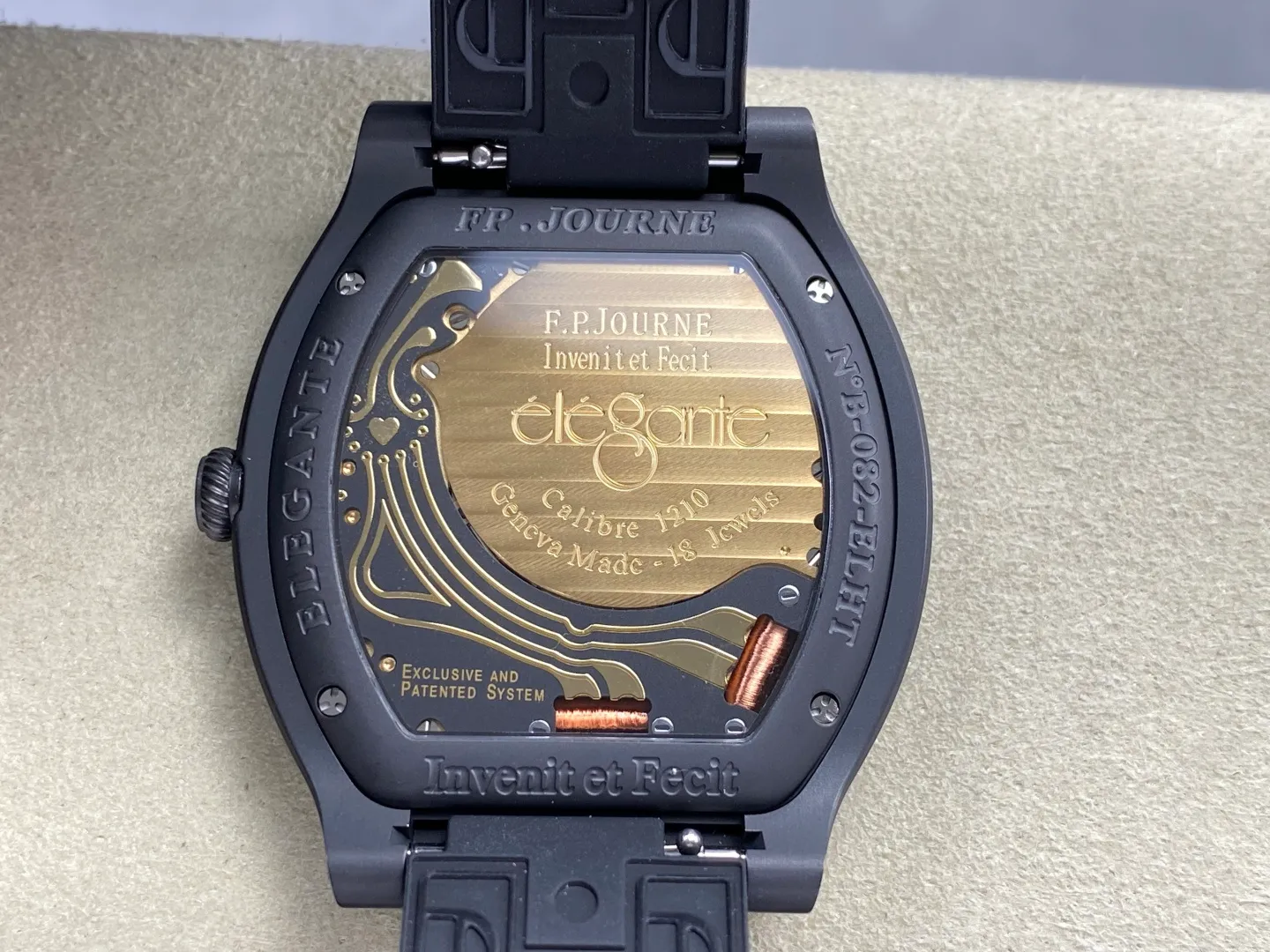 F.P.Journe Elegante PVD FPJF Best Edition Black Dial on Black Rubber Strap Quartz 47 412e3f510b6606b 阿默表行AmoWatch