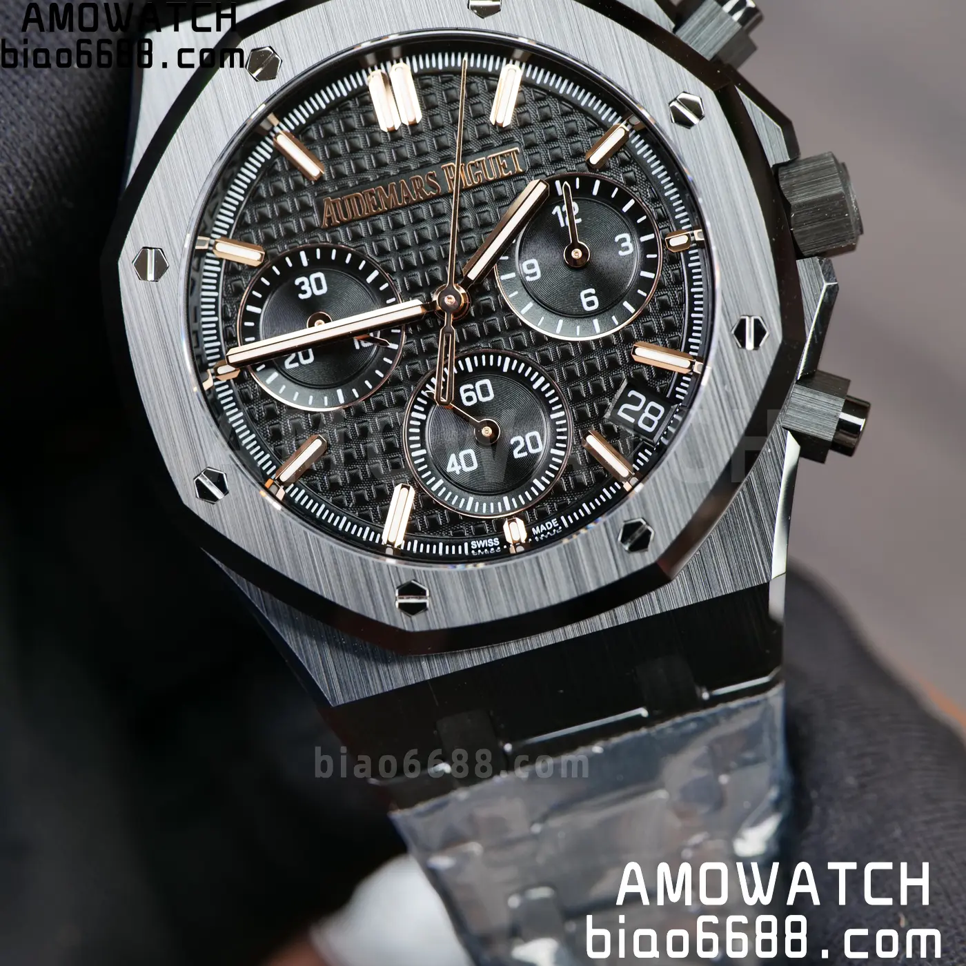AP Royal Oak Chrono 26240 Black Ceramic ZF 1:1 Best Edition on Ceramic Bracelet SA4401 Super Clone V2 (Free Sprung) 81 43b60769710979b AMO Watch