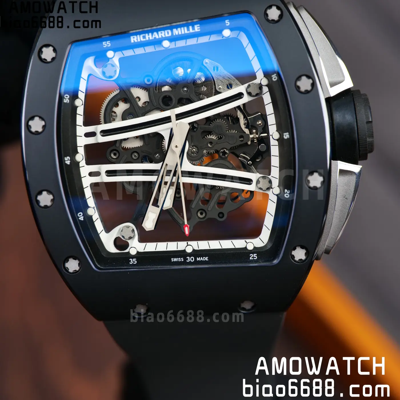 RICHARD MILLE RM61-01 RM6101 A9F 1:1 Best Edition Black Bezel Black Strap RMUL3 Free Sprung 98 4430e83da0b6226 AMO Watch