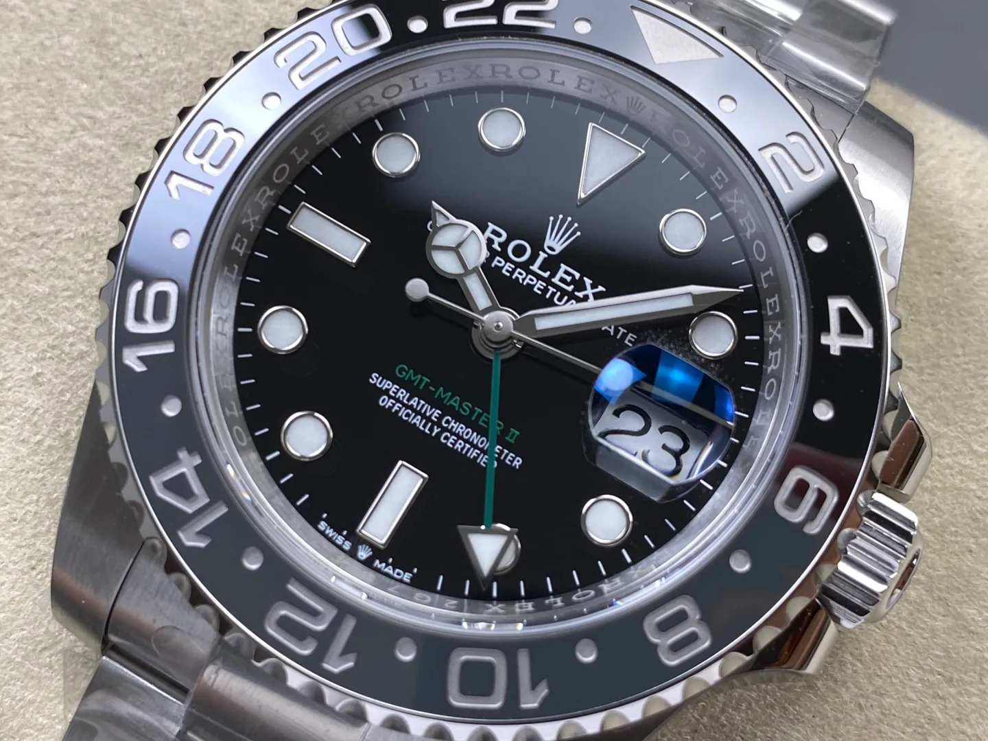 Rolex GMT-Master II 126710 BLNR 904L Steel RICH Bruce Wayne 1:1 Best Edition on Oyster Bracelet JH3285 (Free Sprung) V2 44 44df63f4d1ab7aa 阿默表行AmoWatch