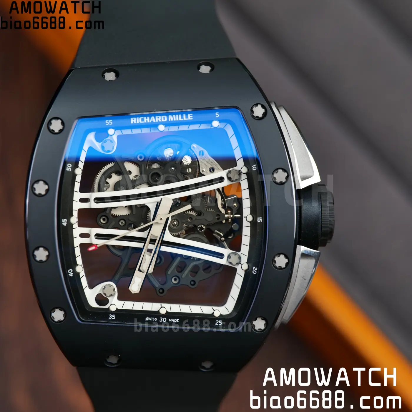 RICHARD MILLE RM61-01 RM6101 A9F 1:1 Best Edition Black Bezel Black Strap RMUL3 Free Sprung 89 456abf9b85eebe0 AMO Watch