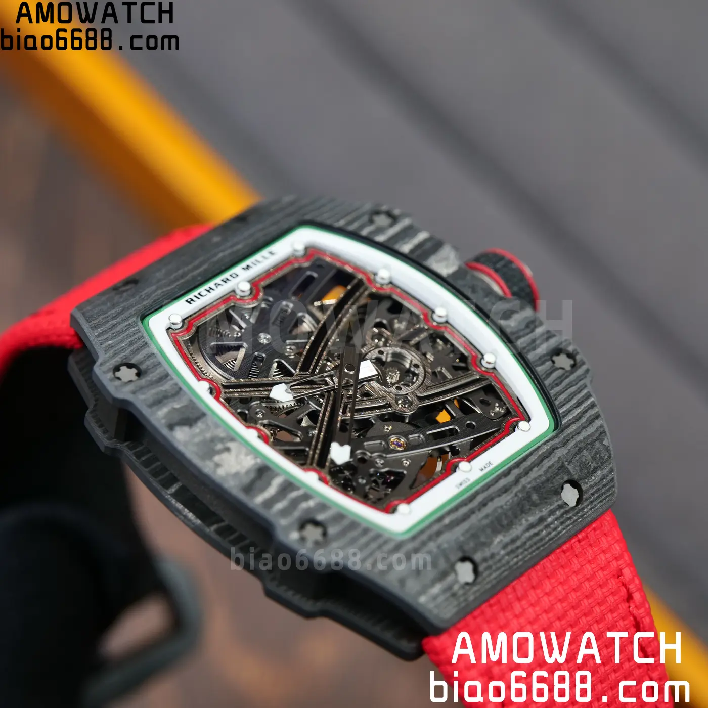 RICHARD MILLE RM67-02 Black NTPT RICH Factory 1:1 Italy Green/Red/White Skeleton Dial CRMA7 Super Clone 111 4583459396f4011 阿默表行AmoWatch