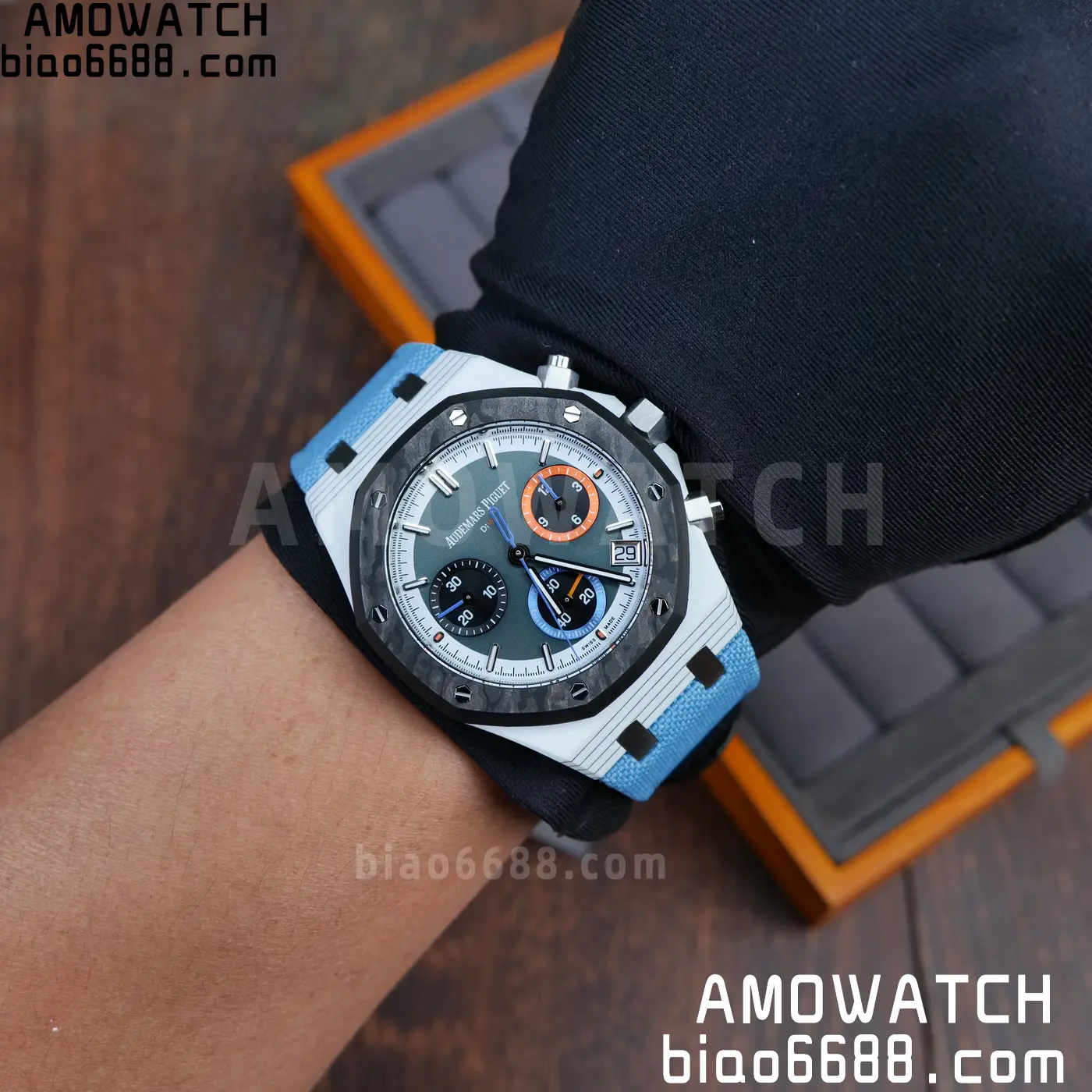 AP Royal Oak Chrono DIW 26240 41mm Quartz Fiber/NY Green Dial APF SH4401 96 4593ce166a5f843 AMO Watch