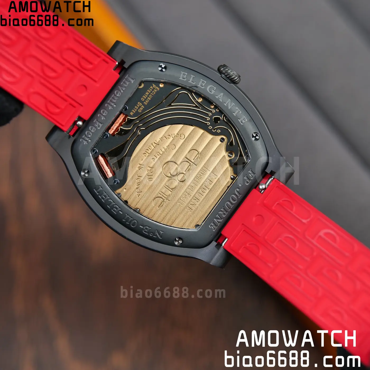 F.P.Journe Elegante PVD FPJF Best Edition Red Dial on Red Rubber Strap Quartz 83 46cfa84f8ff868f 阿默表行AmoWatch