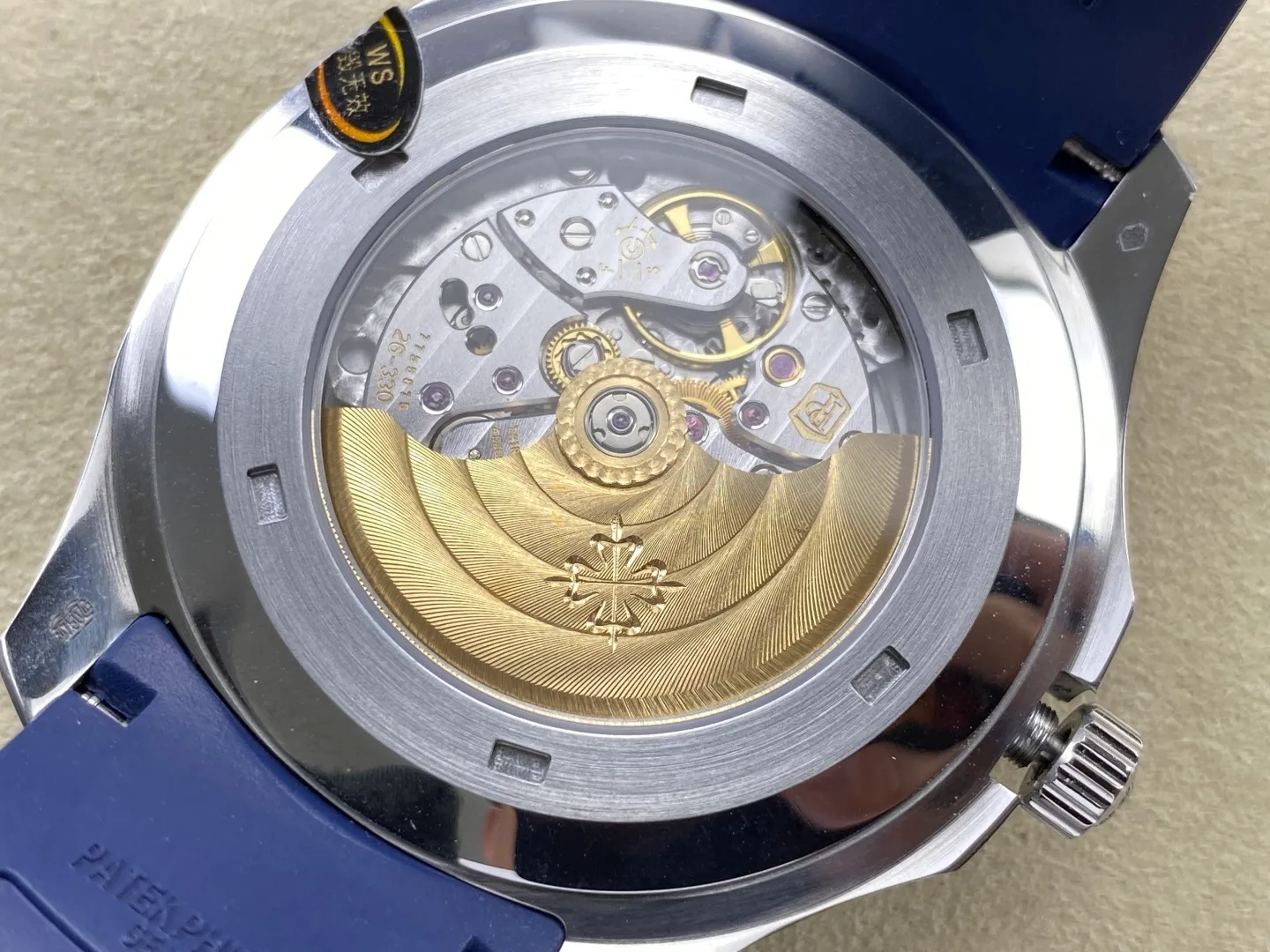 PP Aquanaut 5168G 42mm SS WSF 1:1 Best Edition Blue Dial On Blue Rubber Strap Super Clone DD330 Weighted 150g 38 478ef19089d9e31 AMO Watch