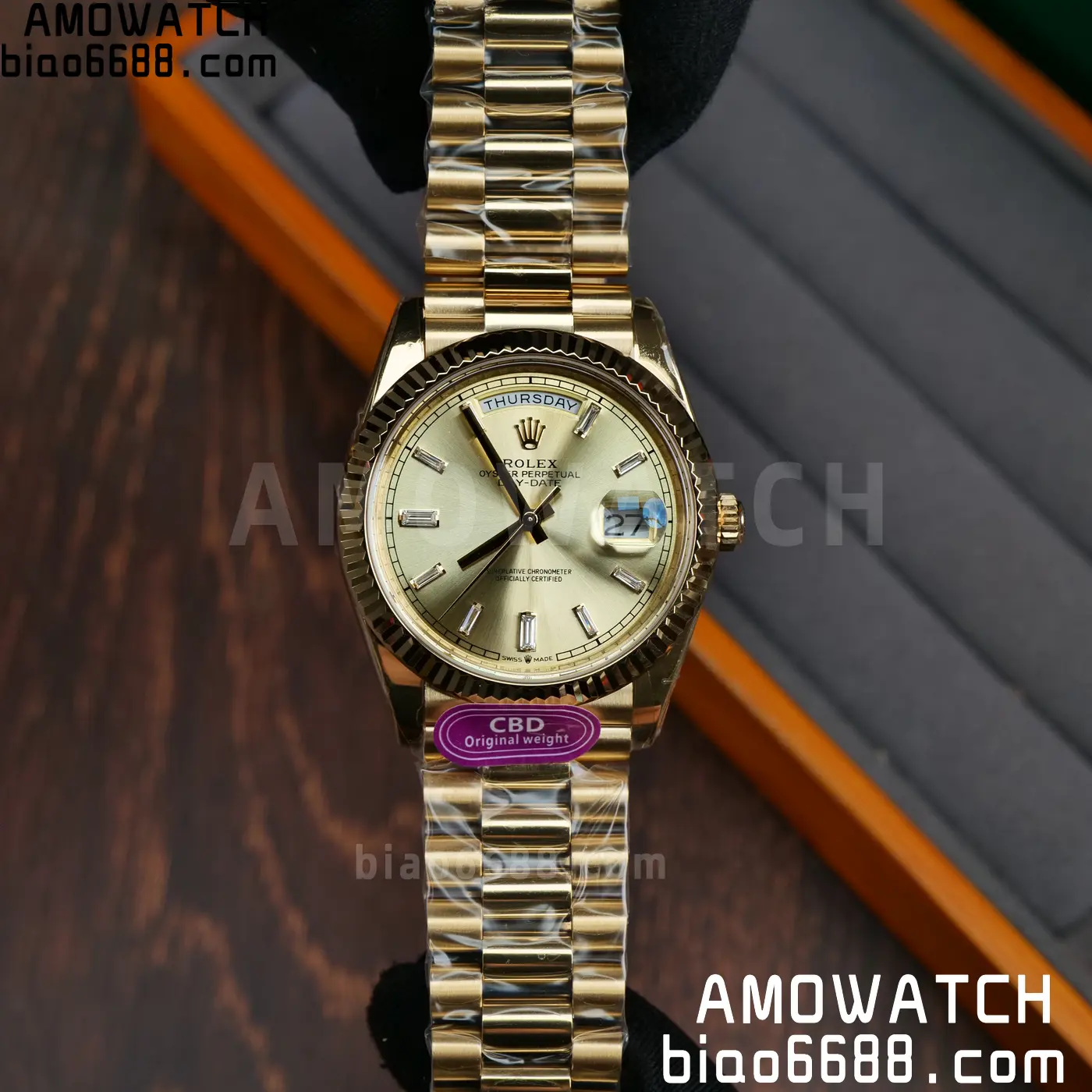 Rolex Day Date 40 YG CBDF 1:1 Best Edition YG Dial on President Bracelet VR3255 (210g) 67 4a0c2f881bfdafa AMO Watch