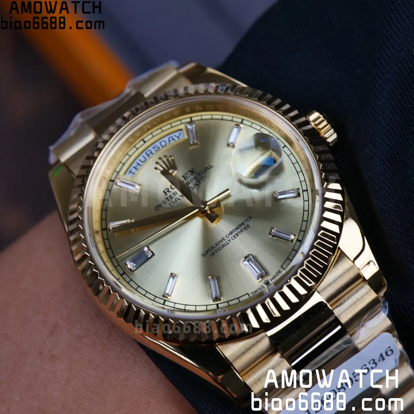 Custom Made Rolex Day Date 40 YG CBDF 1:1 Best Edition (Weighted) 84 4a739381661683c AMO Watch