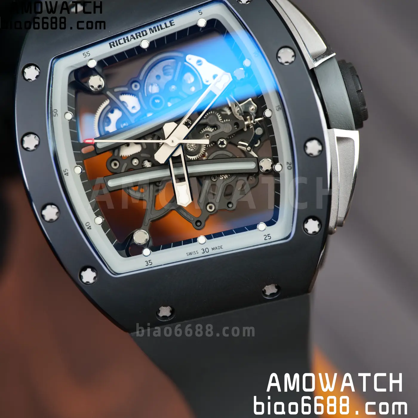 RICHARD MILLE RM61-01 RM6101 A9F 1:1 Best Edition Black Bezel on Black Rubber Strap RMUL3 Free Sprung 68 4ca4d8ccd850a72 阿默表行AmoWatch