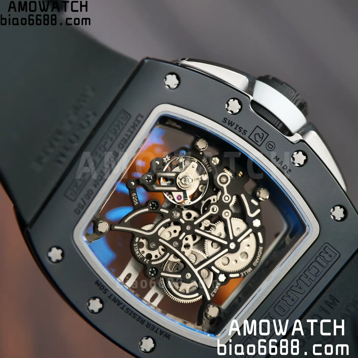 RICHARD MILLE RM61-01 RM6101 A9F 1:1 Best Edition Black Bezel White Strap RMUL3 Free Sprung 109 4cbd62a638ff7c5 阿默表行AmoWatch