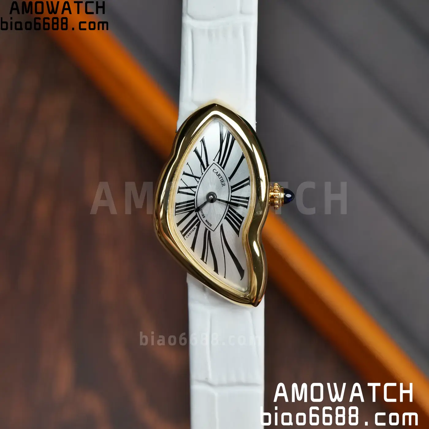 Cartier CRASH 23mm YG White dial Quartz 66 4d727262feb2038 阿默表行AmoWatch