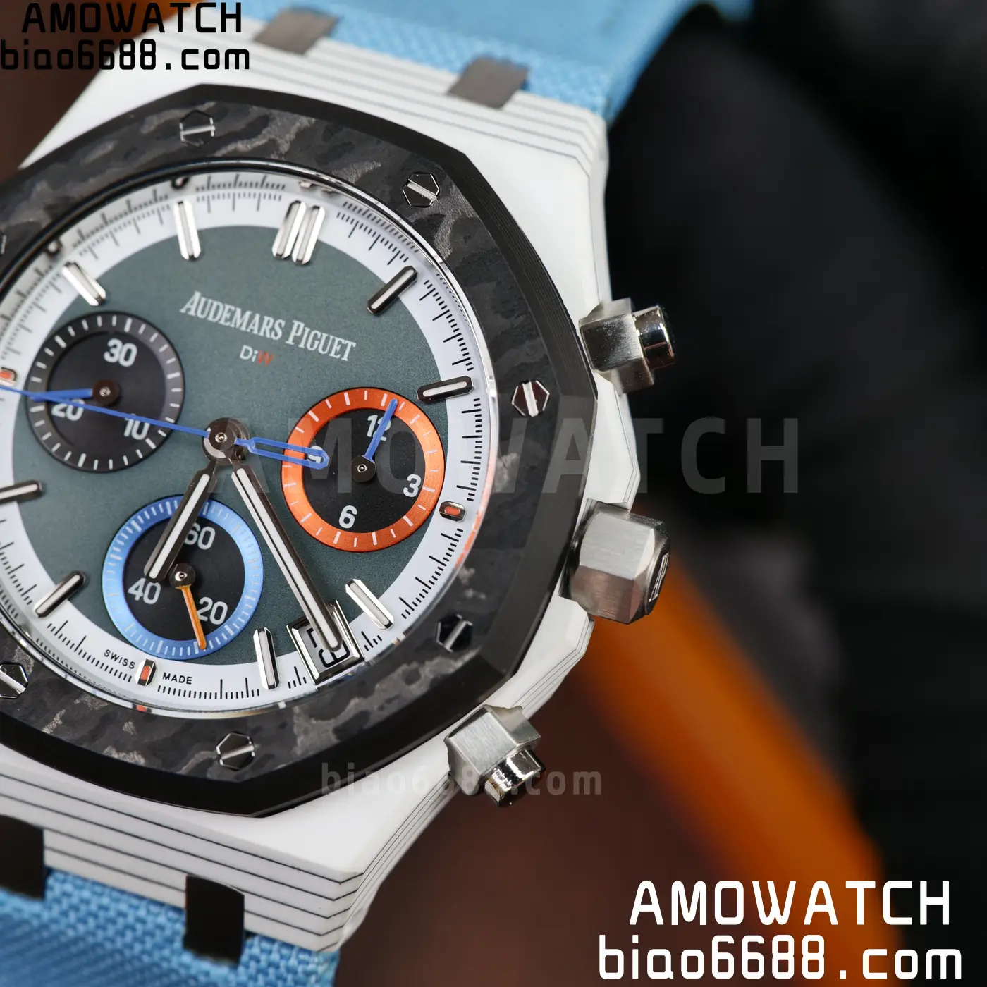 AP Royal Oak Chrono DIW 26240 41mm Quartz Fiber/NY Green Dial APF SH4401 77 4db065927b97a7c AMO Watch