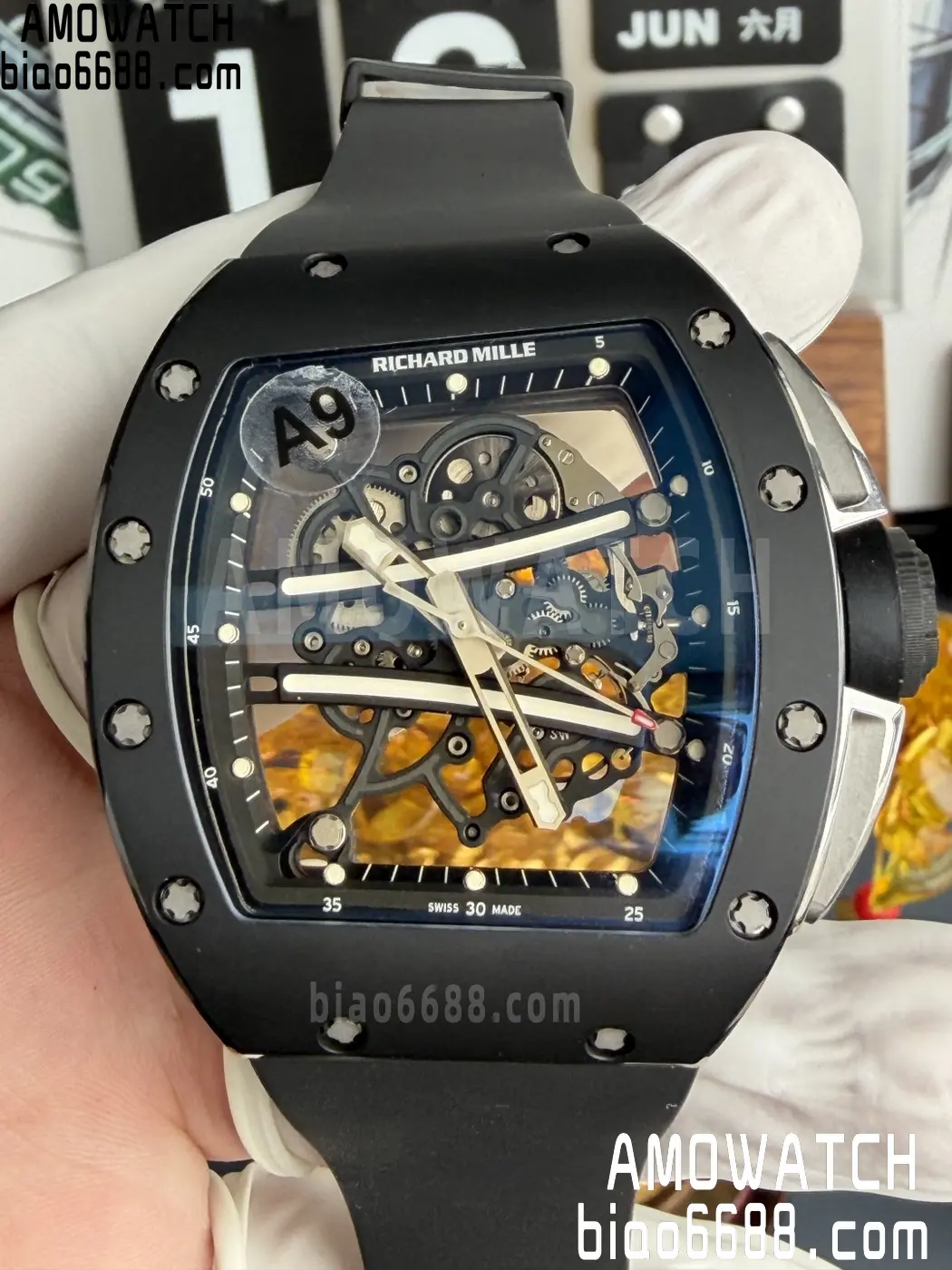 RICHARD MILLE RM61-01 RM6101 A9F 1:1 Best Edition Black Bezel Strap RMUL3 Free Sprung 27 4e1df6fe26c9a24 阿默表行AmoWatch