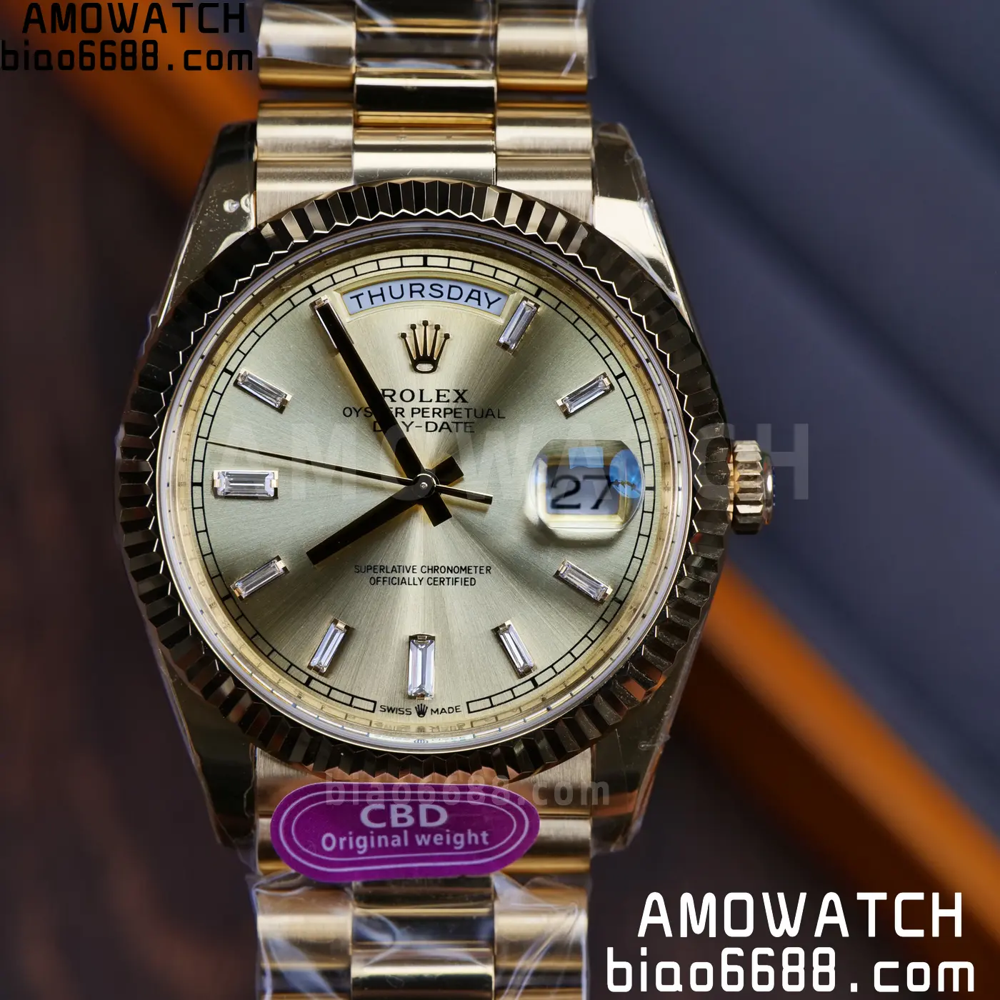 Rolex Day Date 40 YG CBDF 1:1 Best Edition YG Dial on President Bracelet VR3255 (210g) 68 4f191de31616224 AMO Watch