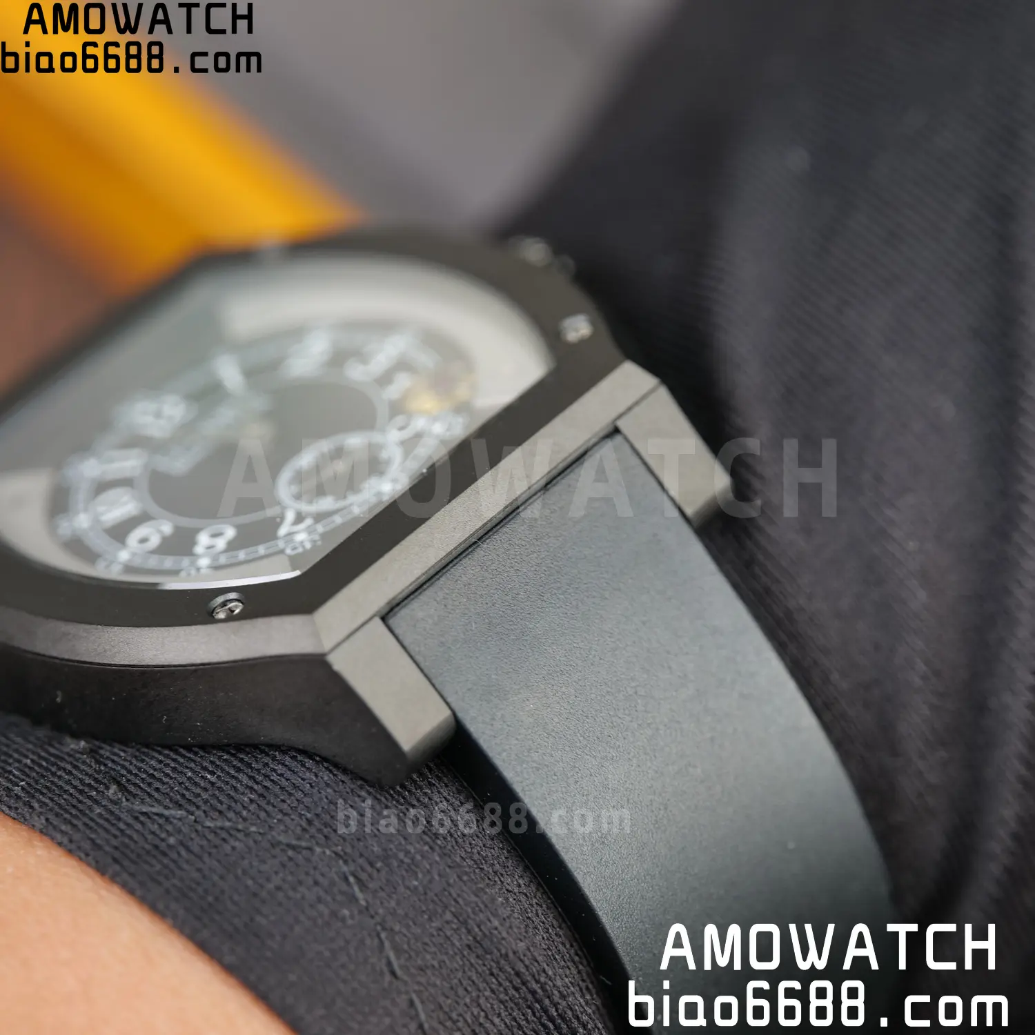 F.P.Journe Elegante PVD FPJF Best Edition Black Dial on Black Rubber Strap Quartz 101 5043ec2f0c3654a 阿默表行AmoWatch