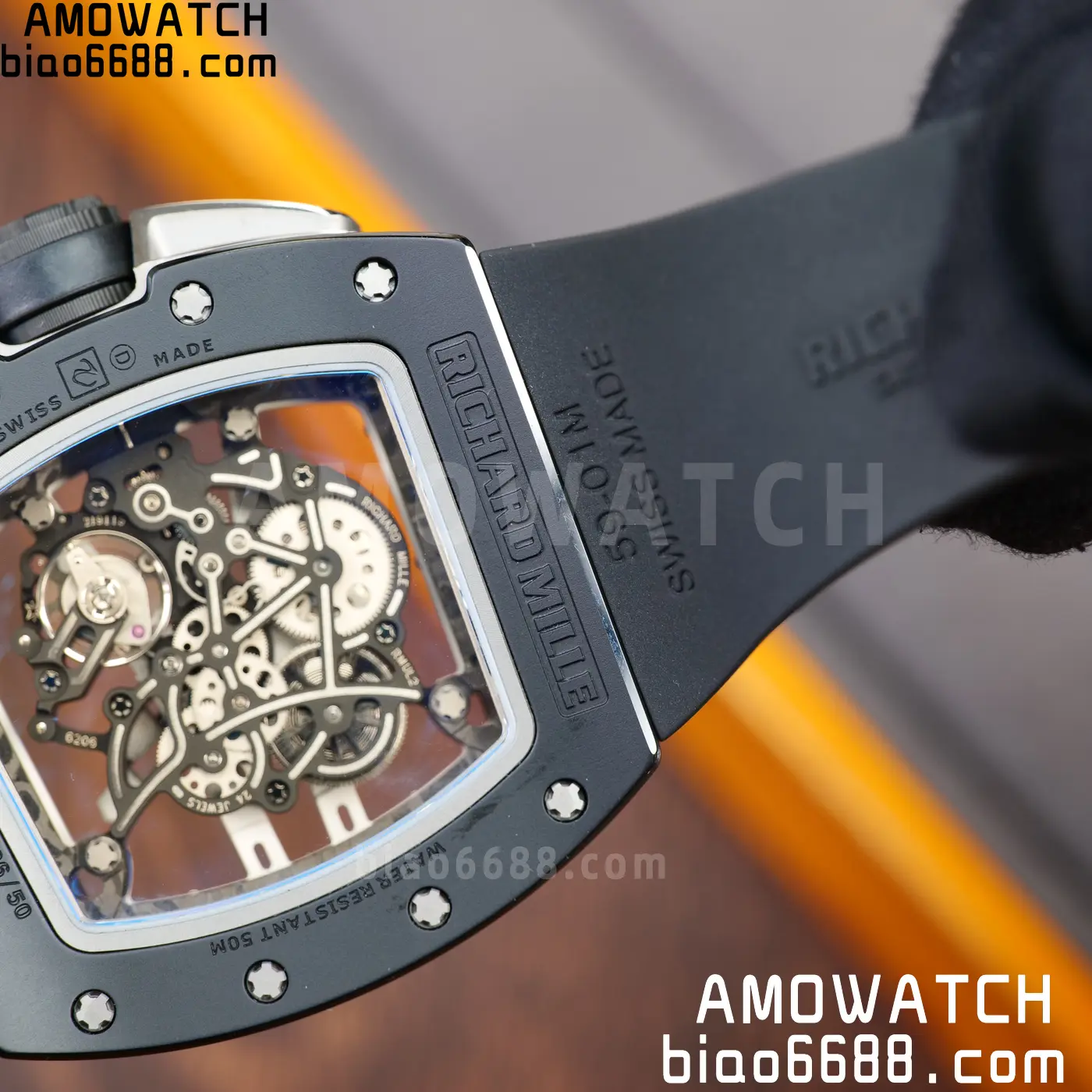 RICHARD MILLE RM61-01 RM6101 A9F 1:1 Best Edition Black Bezel Black Strap RMUL3 Free Sprung 106 5055dd65b76c00a AMO Watch