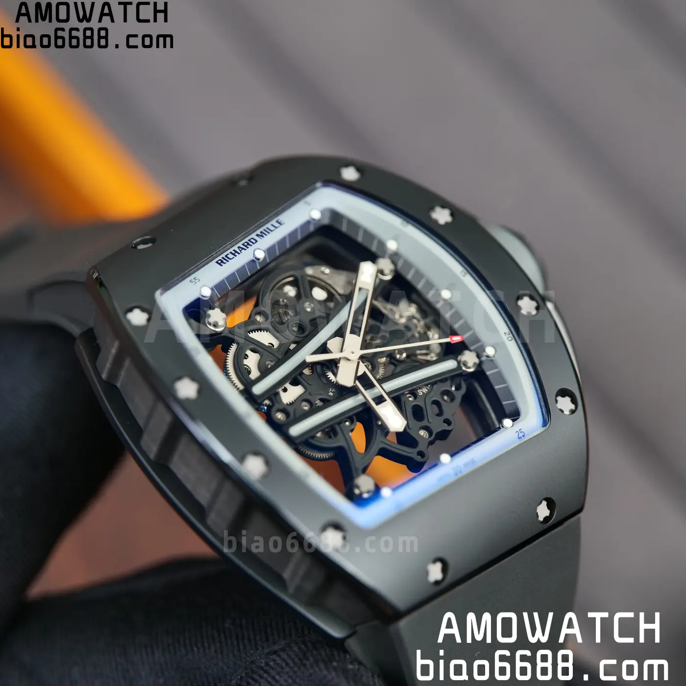RICHARD MILLE RM61-01 RM6101 A9F 1:1 Best Edition Black Bezel on Black Rubber Strap RMUL3 Free Sprung 63 506aa4430d9ea4c 阿默表行AmoWatch