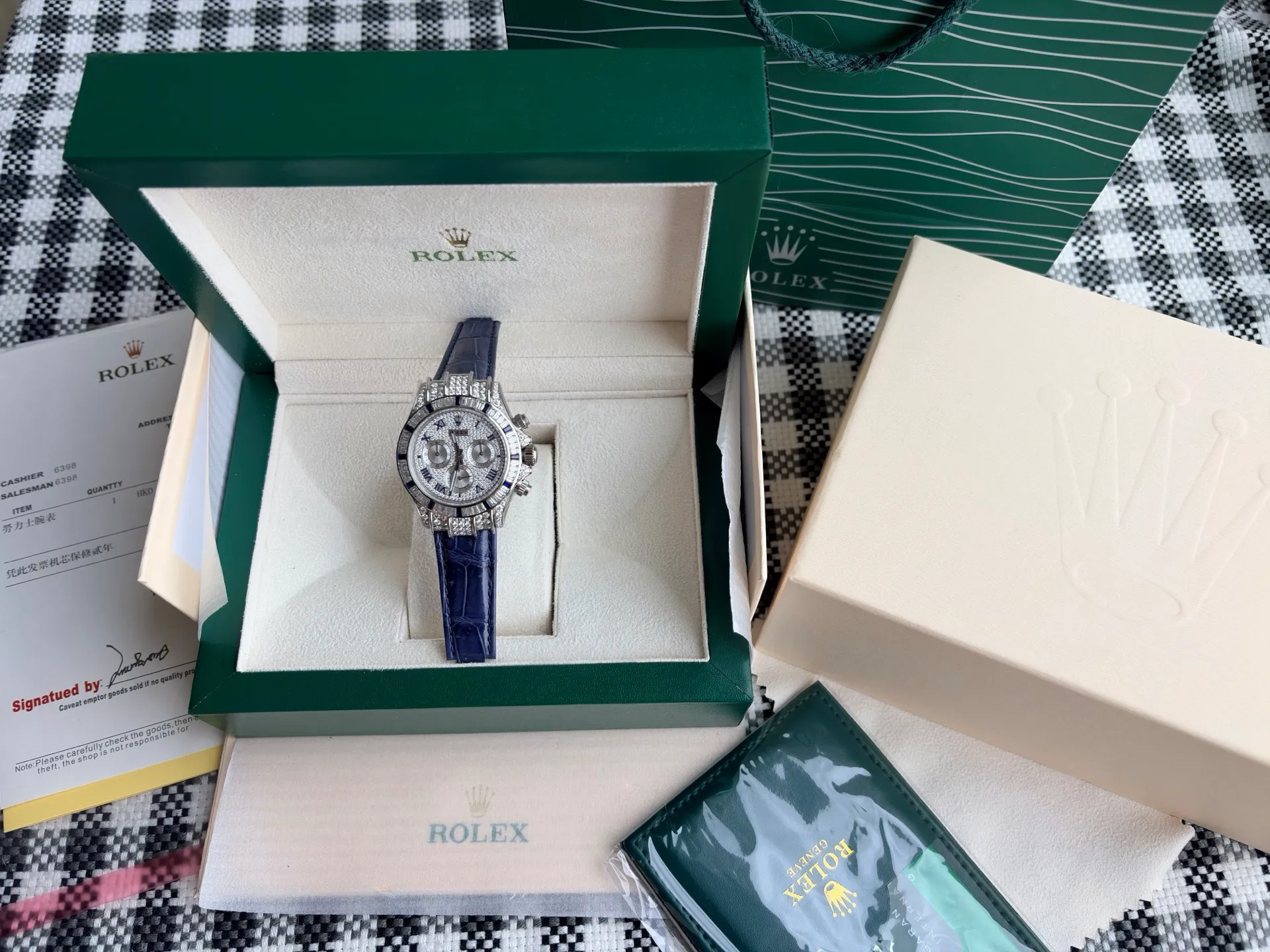 Rolex Daytona PPM Factory Best Edition Mossan Dial on Blue Strap 4130 21 52e13525c7e9ce9 AMO Watch
