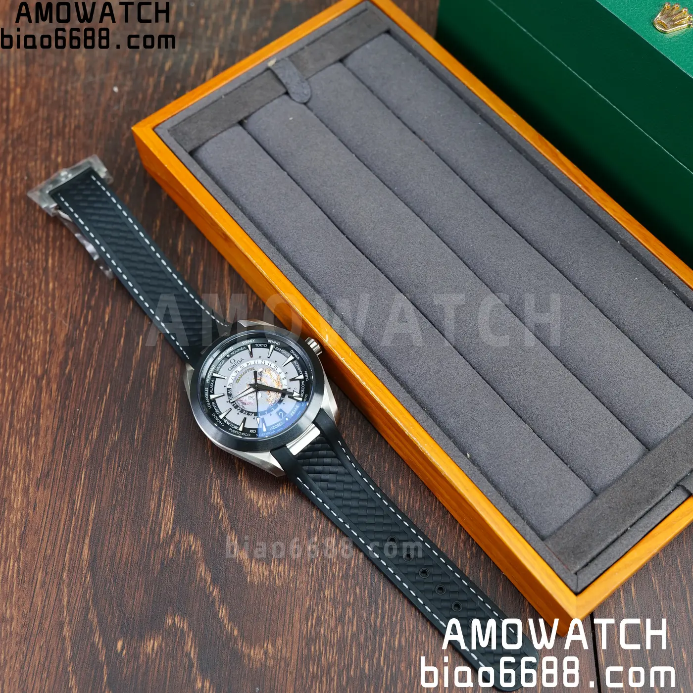 OMEGA Aqua Terra GMT Worldtimer 43mm Titanium VSF 1:1 Best Edition on SS Bracelet A8938 Super Clone 61 542a22998c1640b AMO Watch