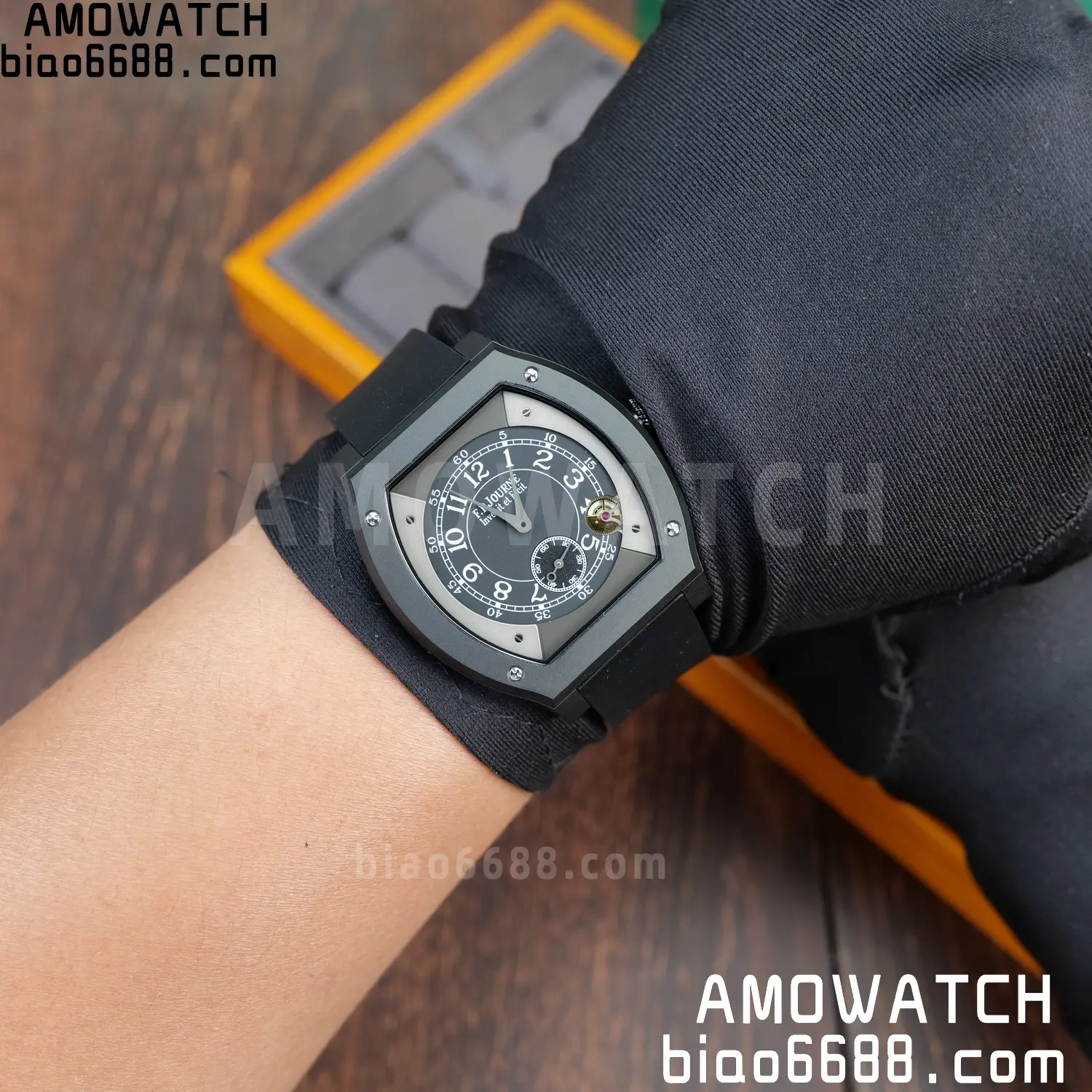F.P.Journe Elegante PVD FPJF Best Edition Black Dial on Black Rubber Strap Quartz 105 5578ccc8abf7820 阿默表行AmoWatch