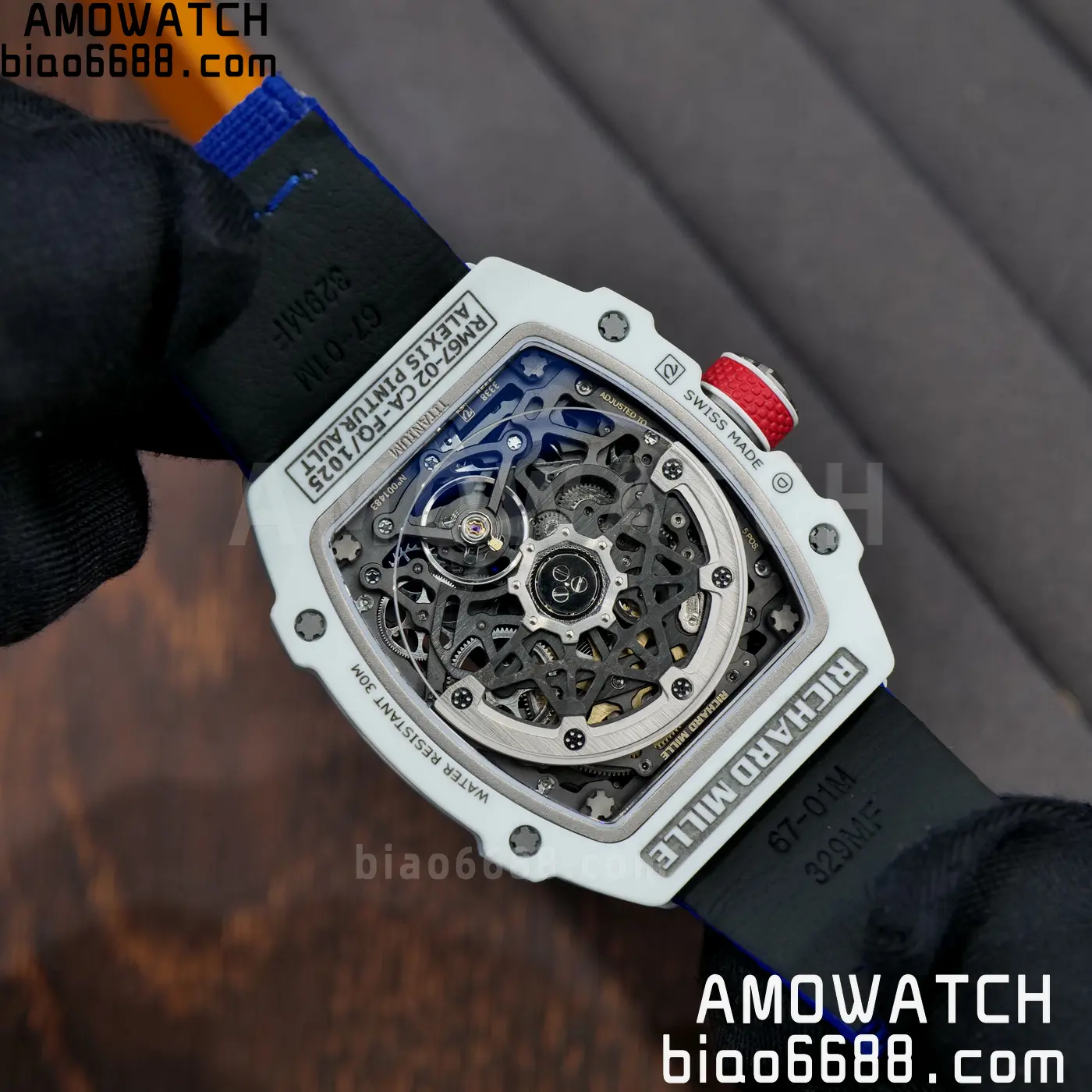 RICHARD MILLE RM67-02 White NTPT RICH Factory 1:1 France Blue/White/Red Skeleton Dial CRMA7 Super Clone 94 557d2d3ea0313cc AMO Watch